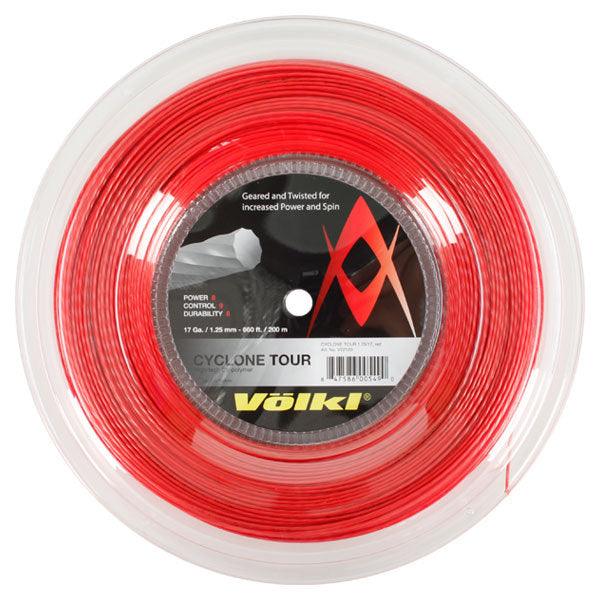 Cyclone Tour 17G/1.25mm Red Tennis String - Premium Polyester String for Spin & Control | Perfect for Competitive Play & Tournament Performance