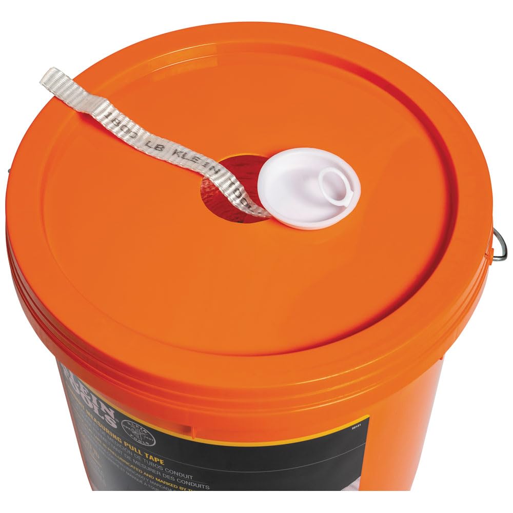 Klein Tools 50131 1800-Pound x 1300-Foot Heavy-Duty Conduit Measuring Pull Tape - Mule Tape for Cable & Wire Pulling | Ideal for Electricians, Construction & Industrial Wiring Projects