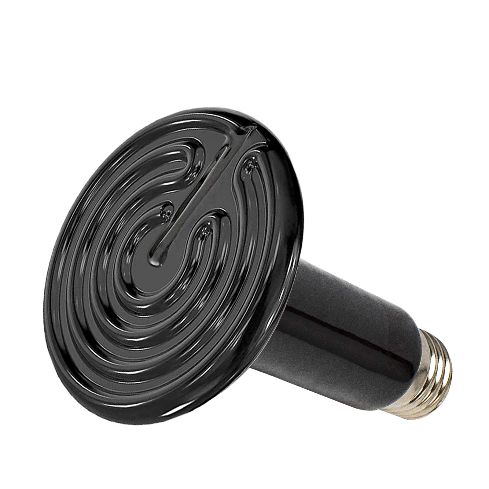 BOEESPAT 60W/100W/150W/250W Ceramic Heat Emitter Bulb - Reptile Heat Lamp, Chicken Heater Light for Pet Brooder Coop, Lizard, Turtle, Aquarium & Snake - No Light, No Harm (Black) - Ideal for Reptile Tanks, Chicken Coops & Small Animal Enclosures