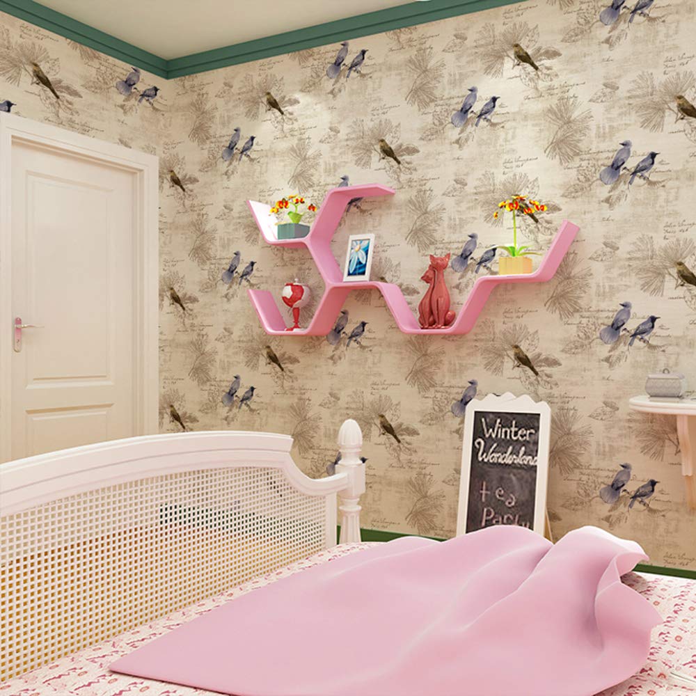 Rustic Birds Self-Adhesive Vinyl Wallpaper - Kitchen Cabinets & Drawer Liner (17.7x117