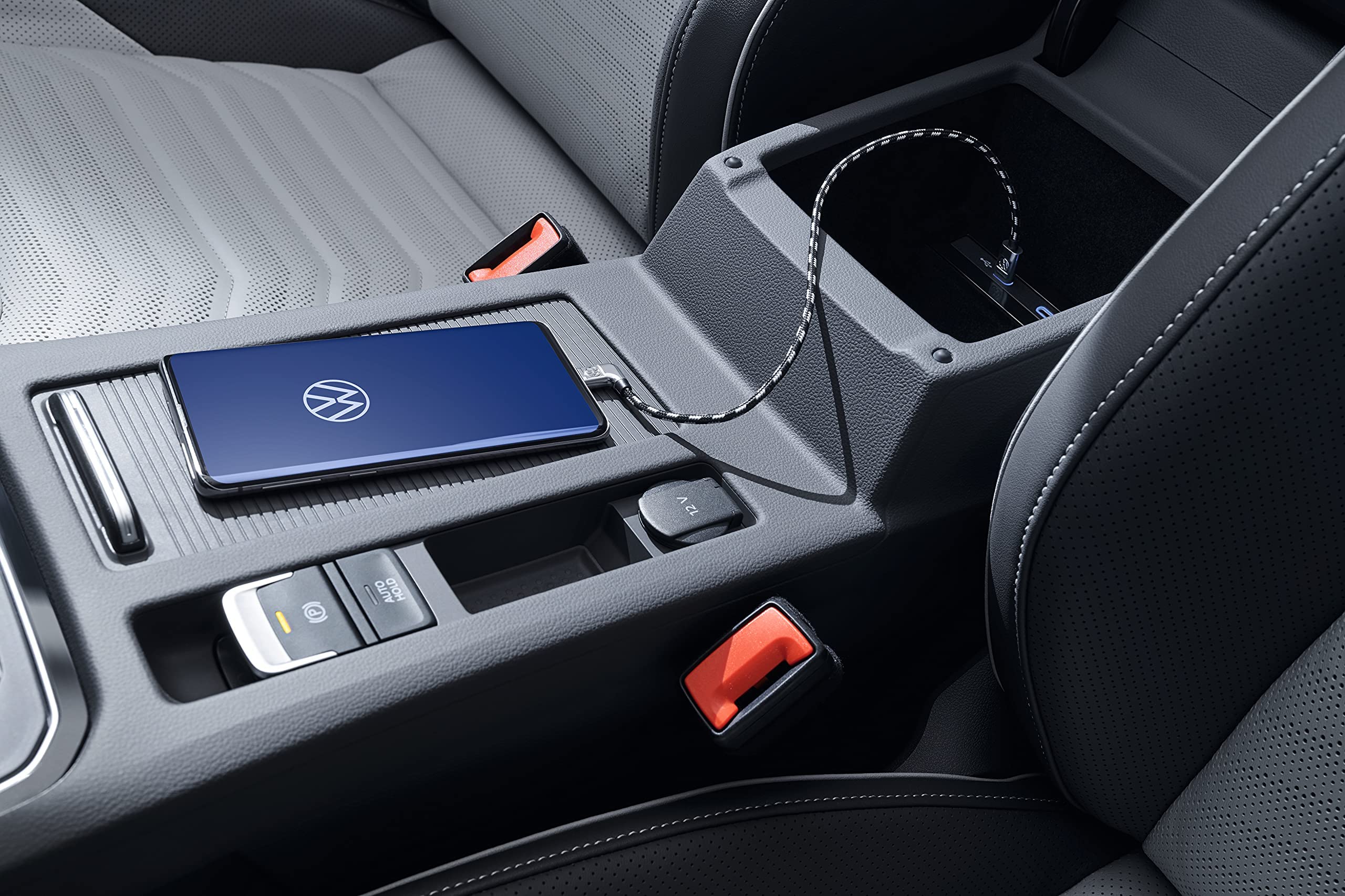 Original VW USB-C to Lightning Cable 30cm - Volkswagen 000051446AC Premium Charging Cable with Angled Design for iPhone - Perfect for Car Charging & Travel Accessories