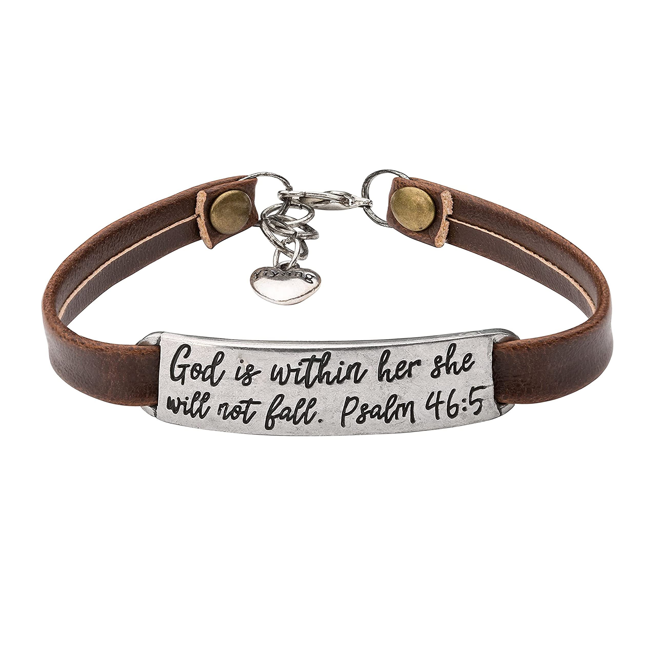 Christian Leather Bracelet for Women & Teens - Inspirational Bible Verse Jewelry, Religious Gift for Baptism, Christmas & Birthday - Perfect for Daily Wear & Faith-Based Occasions