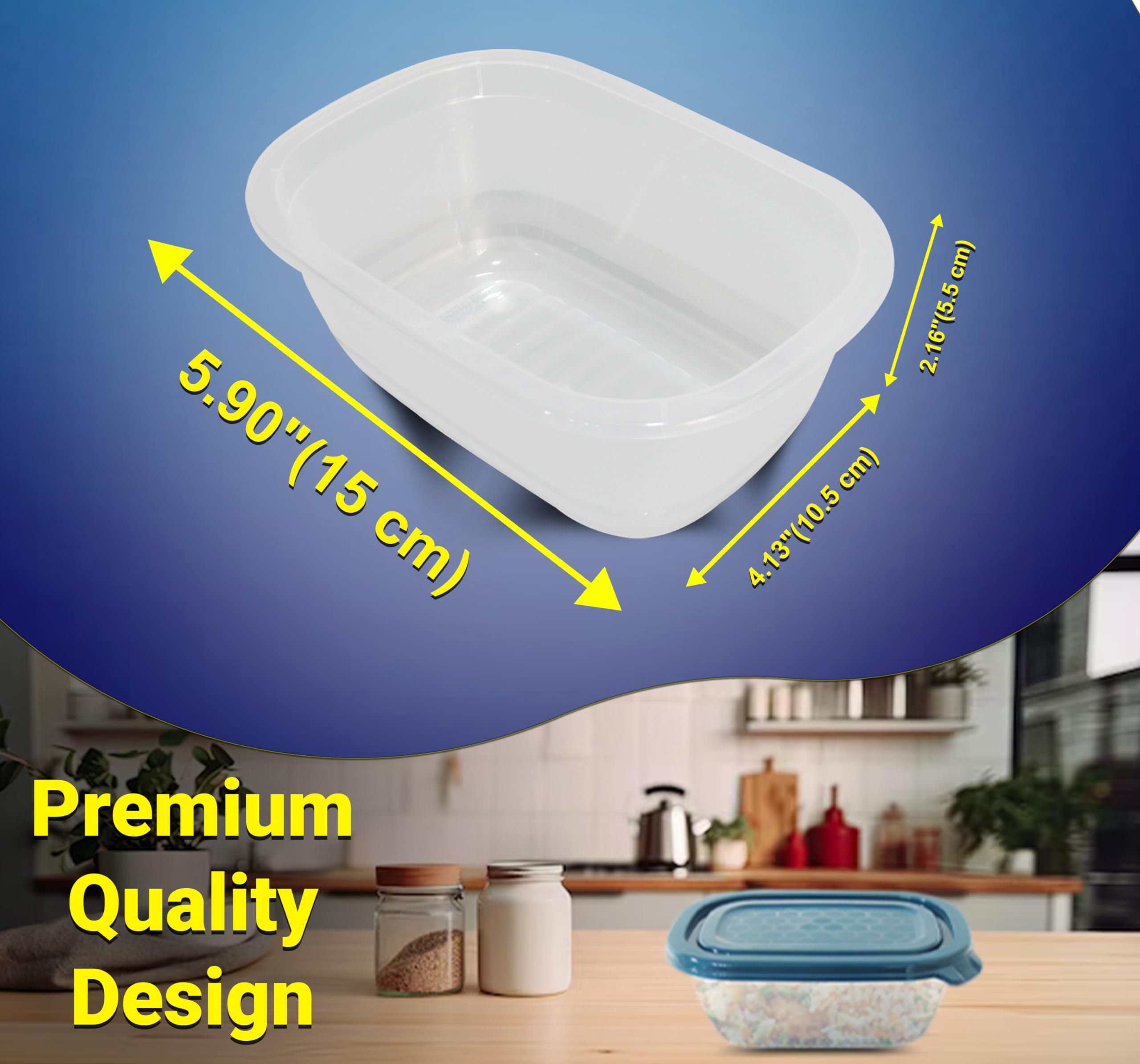 BPA-Free 5-Pack 500ml Small Plastic Food Storage Containers with Lids | Stackable, Microwave & Freezer Safe | Perfect for Meal Prep, Leftovers & Fridge Organization | Ideal for Home, Office & Picnic Use