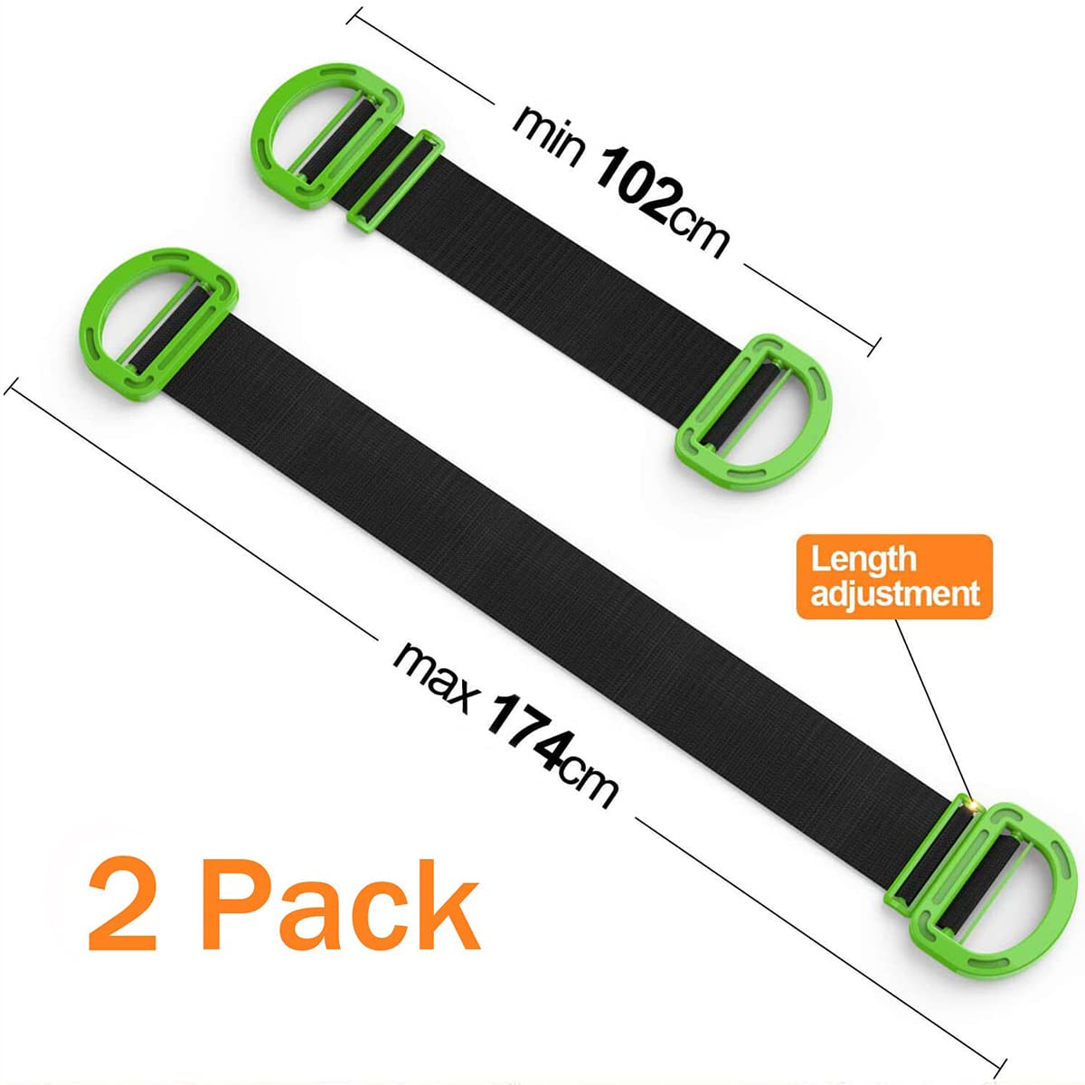 MOSOTON Heavy Duty Moving Straps - 2 Pack with 4 Free Safety Gloves - Secure Furniture, Mattress, Box Transport - Perfect for Home Moves, Storage & Delivery Services