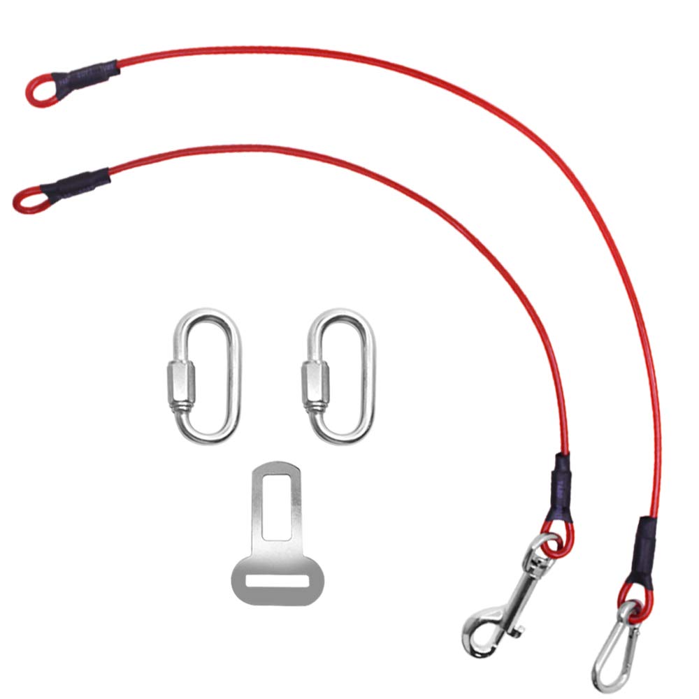 Sonku 2-Pack Dog Car Seat Belt Harness - Adjustable Pet Safety Restraint for Small, Medium, Large & X-Large Dogs - Red - Perfect for Road Trips & Safe Car Travel with Your Pet
