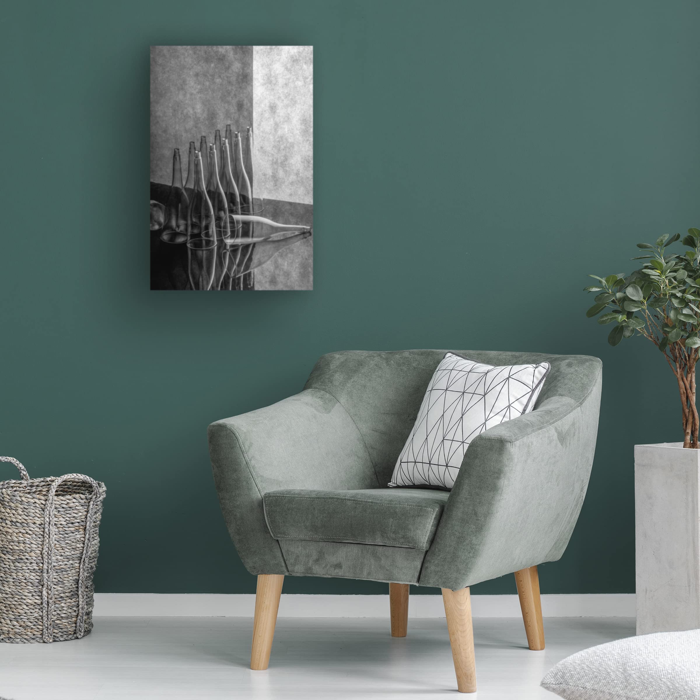 Brig Barkow 'Still Life With Transparent Figures' Canvas Wall Art Print - Modern Abstract Painting for Living Room, Bedroom & Office Decor