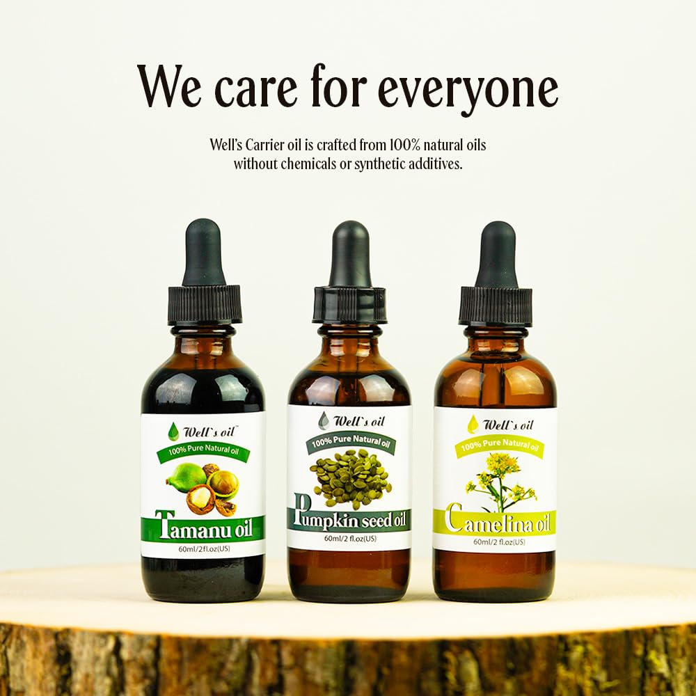 100% Pure Cold Pressed Pumpkin Seed Oil for Skin & Hair - Natural Rejuvenating, Glowing & Moisturizing Treatment | 2 Fl Oz (60ml) | Perfect for Face Serums, Hair Masks & Massage Therapy