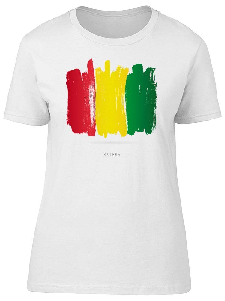 Smartprints Grunge Watercolor Guinea Flag T-Shirt for Men - Patriotic Graphic Tee for Casual Wear & National Pride