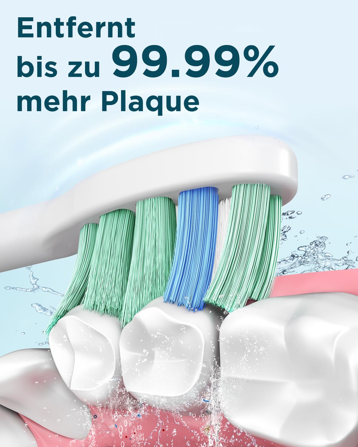 Rechargeable Electric Toothbrush with 6 Brush Heads - Sonic Toothbrush with 5 Cleaning Modes & 2-Minute Timer, Includes Travel Case | Perfect for Home Use, Travel & Daily Oral Care