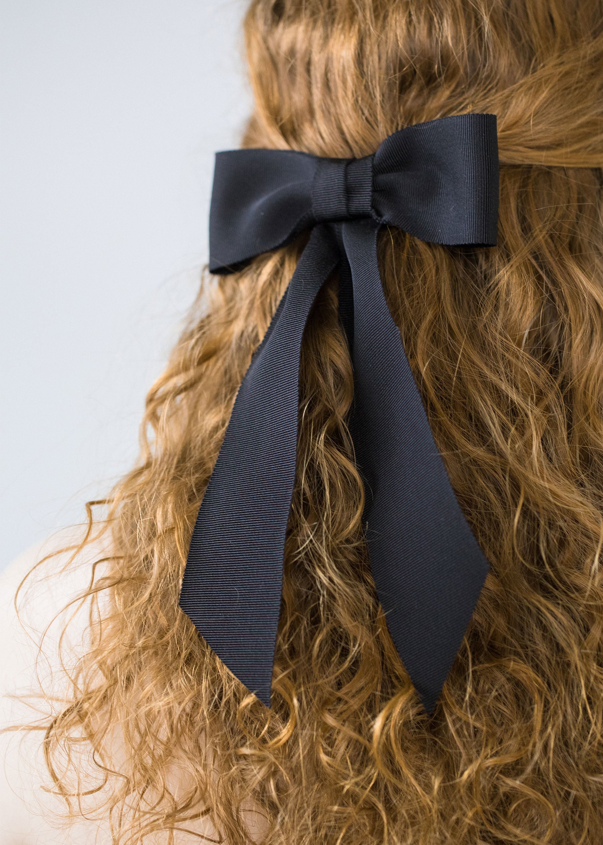 Alice Grosgrain Bow Barrette Hair Clip - Elegant Black Hair Accessory for Women & Girls - Perfect for Weddings, Parties & Everyday Style