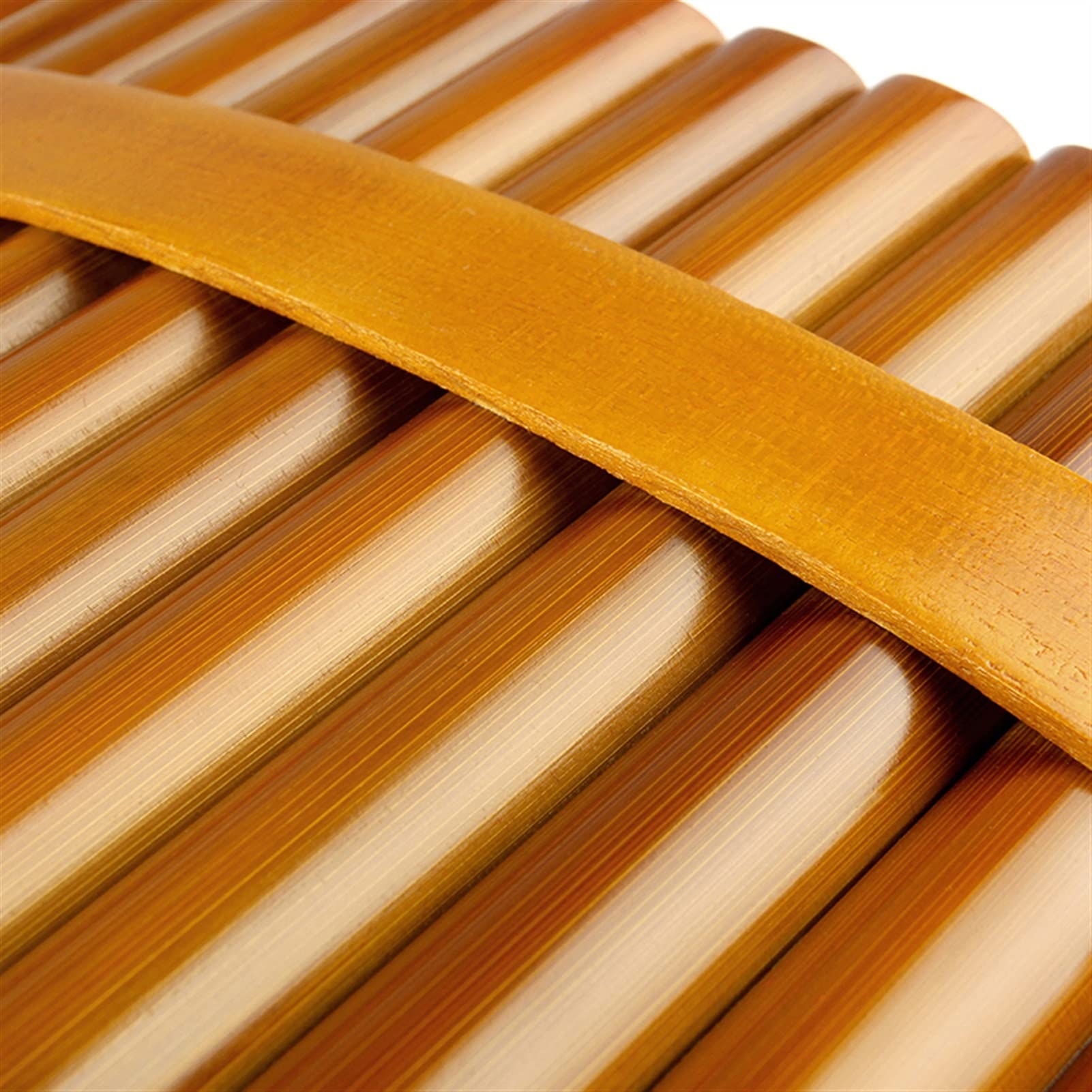 Handmade 15-Pipe Pan Flute in G Key - Brown Wooden Wind Instrument for Music Lovers | Perfect for Performances, Meditation & Cultural Events