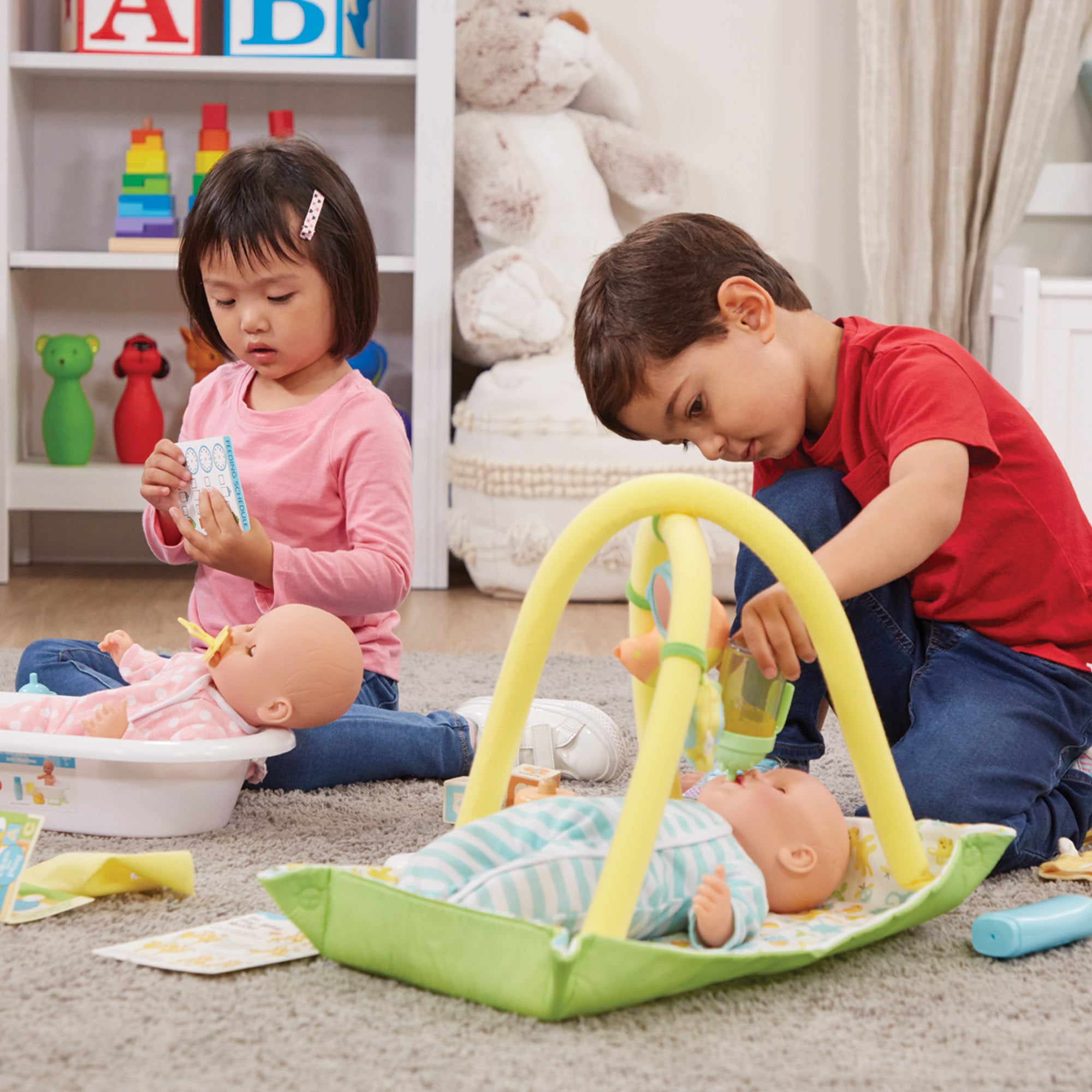 Mine to Love Toy Time Play Set - Interactive Toddler Learning Toys for Kids Ages 2-4 | Pretend Play Kitchen Set with Realistic Sounds & Lights | Perfect for Birthday Gifts & Early Childhood Development