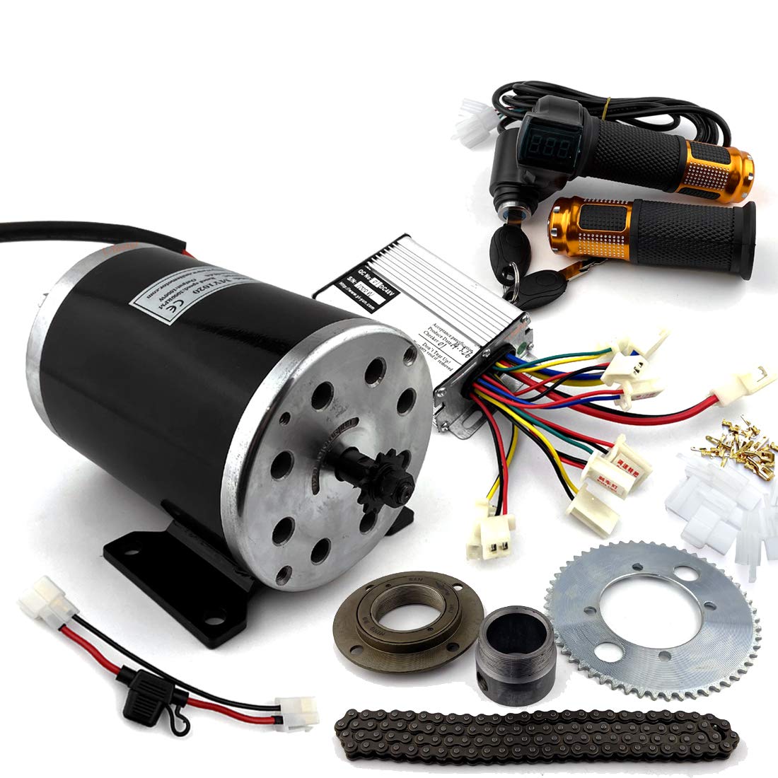 L-faster 1000W Electric Motorcycle Conversion Kit with 25H Chain Drive - High Speed Electric Scooter & Karting Motor Replacement for DIY Projects | Perfect for Commuting, Off-Road Adventures & Eco-Friendly Transportation