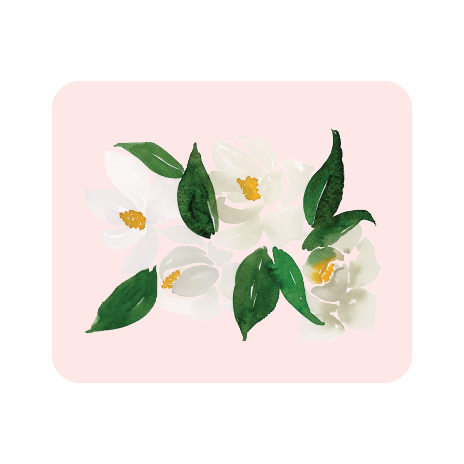 OTM Essentials Fabric Mouse Pad with Magnolia Blossoms Floral Design - Non-Slip, Comfortable & Durable Desk Accessory for Office, Gaming & Home Workspace