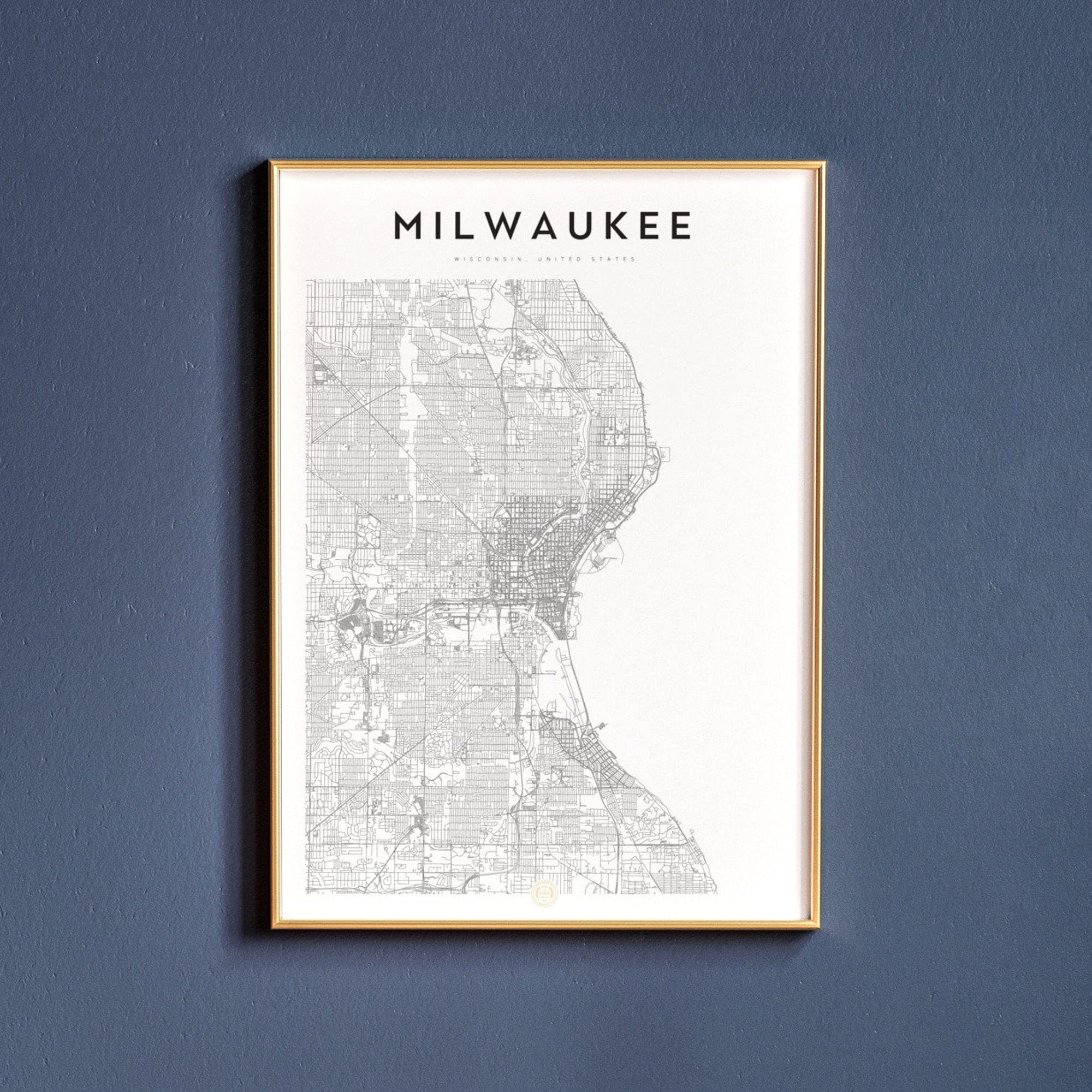 Milwaukee City Map Poster - Minimalist Gray Wall Art for Home Décor - 11x17, 16x24, 24x36 Inches - Perfect for Living Room, Office & Gift