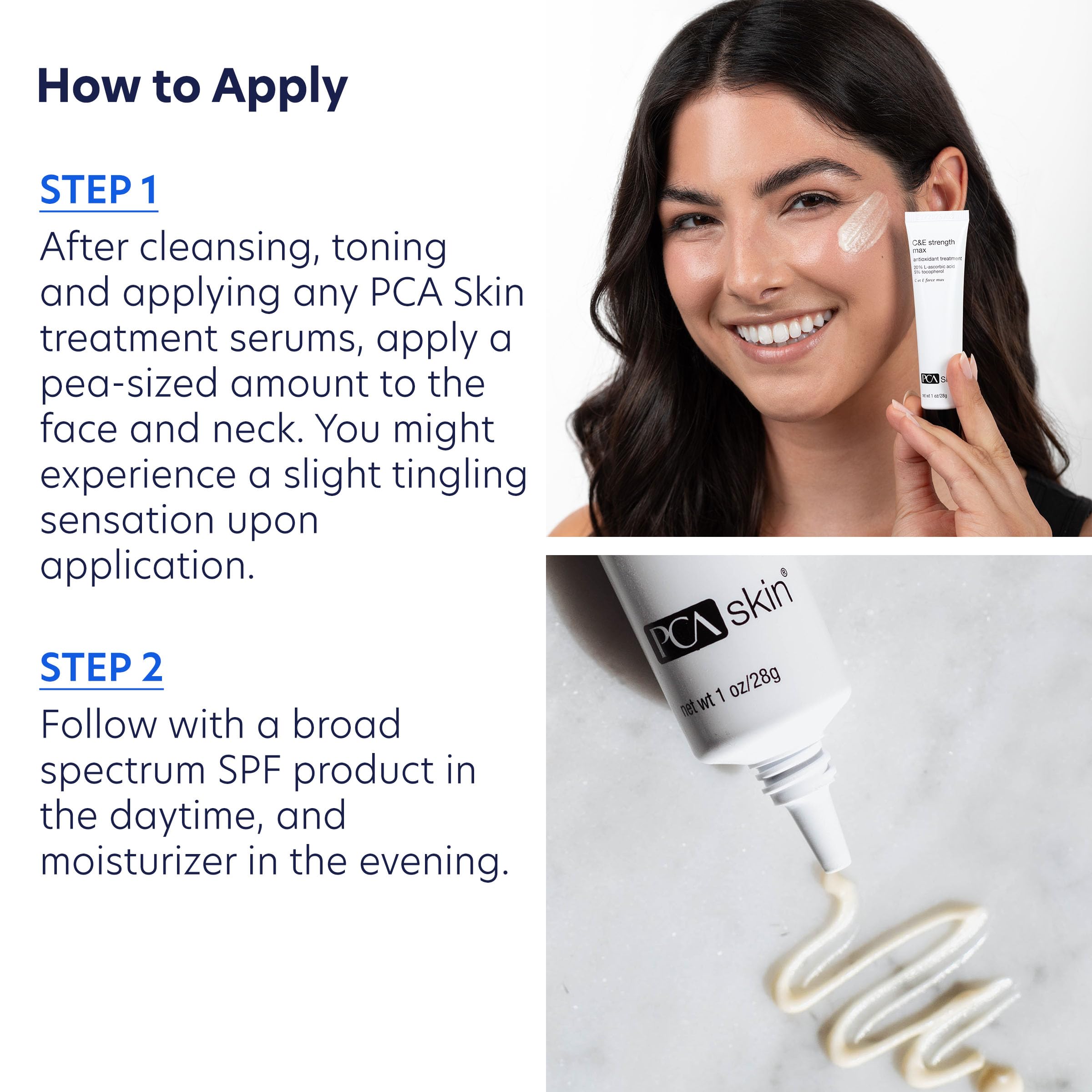 PCA SKIN Strength Max Vitamin E & C Anti-Wrinkle Face Serum - Brightening Treatment for Glowing Skin - 1.0 fl oz - Perfect for Morning/Night Skincare Routine & Reducing Fine Lines