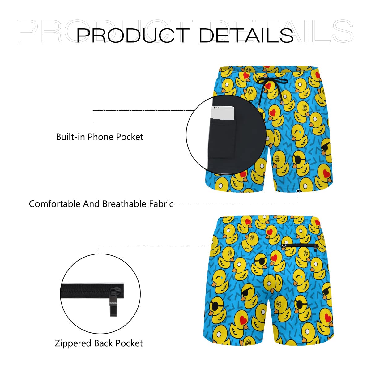 **WDPSUXIN Men's Quick Dry Swim Trunks - Sunflower Print Beach Shorts with Compression Liner & Pockets for Swimming, Running & Workout**    *(Use: Perfect for beach vacations, pool parties, gym workouts, and outdoor running.)*