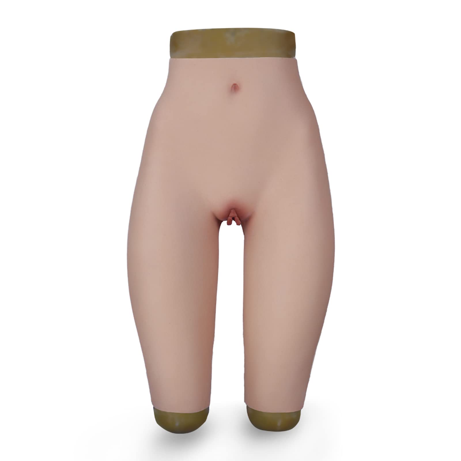 Realistic Silicone Vagina Panty - Transgender Gaff Boxer Briefs with Butt Lifter & Padded Enhancer for Crossdressers (Tan) | Comfortable & Discreet for Everyday Wear, Cosplay & Gender Affirmation
