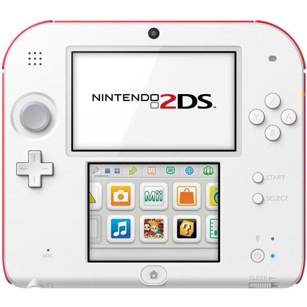 Nintendo 2DS Handheld Gaming Console - White & Red Edition | Portable Gaming System for Kids & Adults | Perfect for Travel, Commuting & Home Entertainment