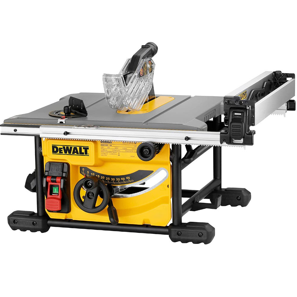 DEWALT DWE7485 8-1/4 Inch Compact Jobsite Table Saw - Refurbished with DEWALT Warranty | Portable & Lightweight for Woodworking, DIY Projects, and Construction Sites
