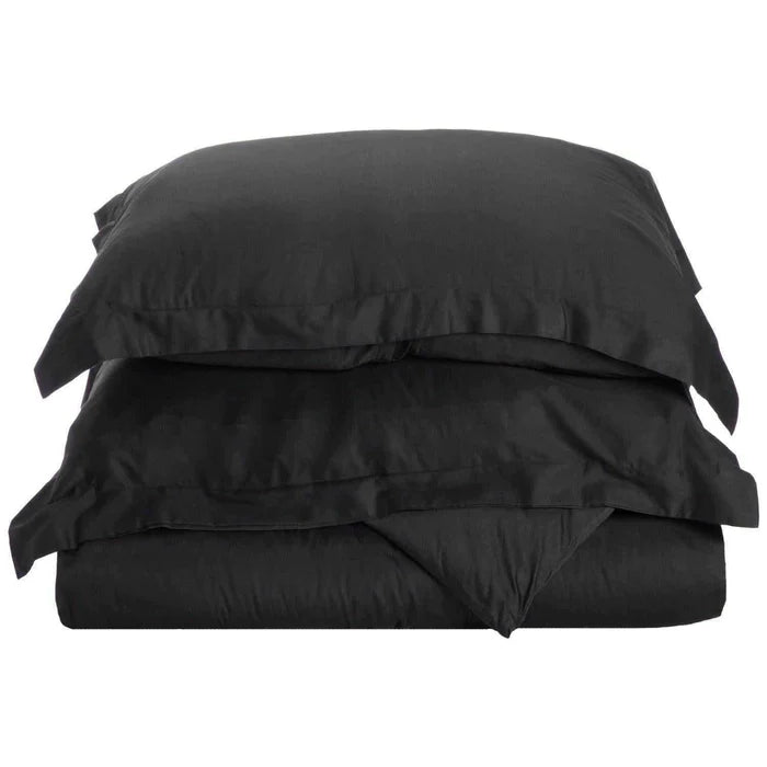 Premium 700 Thread Count Egyptian Cotton Duvet Cover Set with Pillow Shams - Ultra Soft & Breathable Luxury Bedding for Master Bedroom, Guest Room & Hotel Use