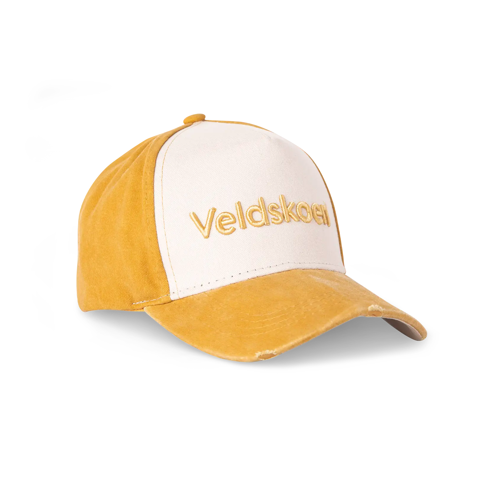 Veldskoen Mustard Stone Washed Cap - Vintage Style Cotton Hat for Men & Women - Perfect for Outdoor Adventures, Hiking, and Casual Streetwear