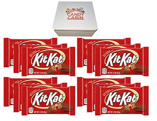 Nestle Kit Kat Milk Chocolate Candy Bars 1.5 Oz (12 Pack) - Crunchy Wafer Snacks for Office, School & Travel | Bulk Chocolate Treats by Candy Cabin