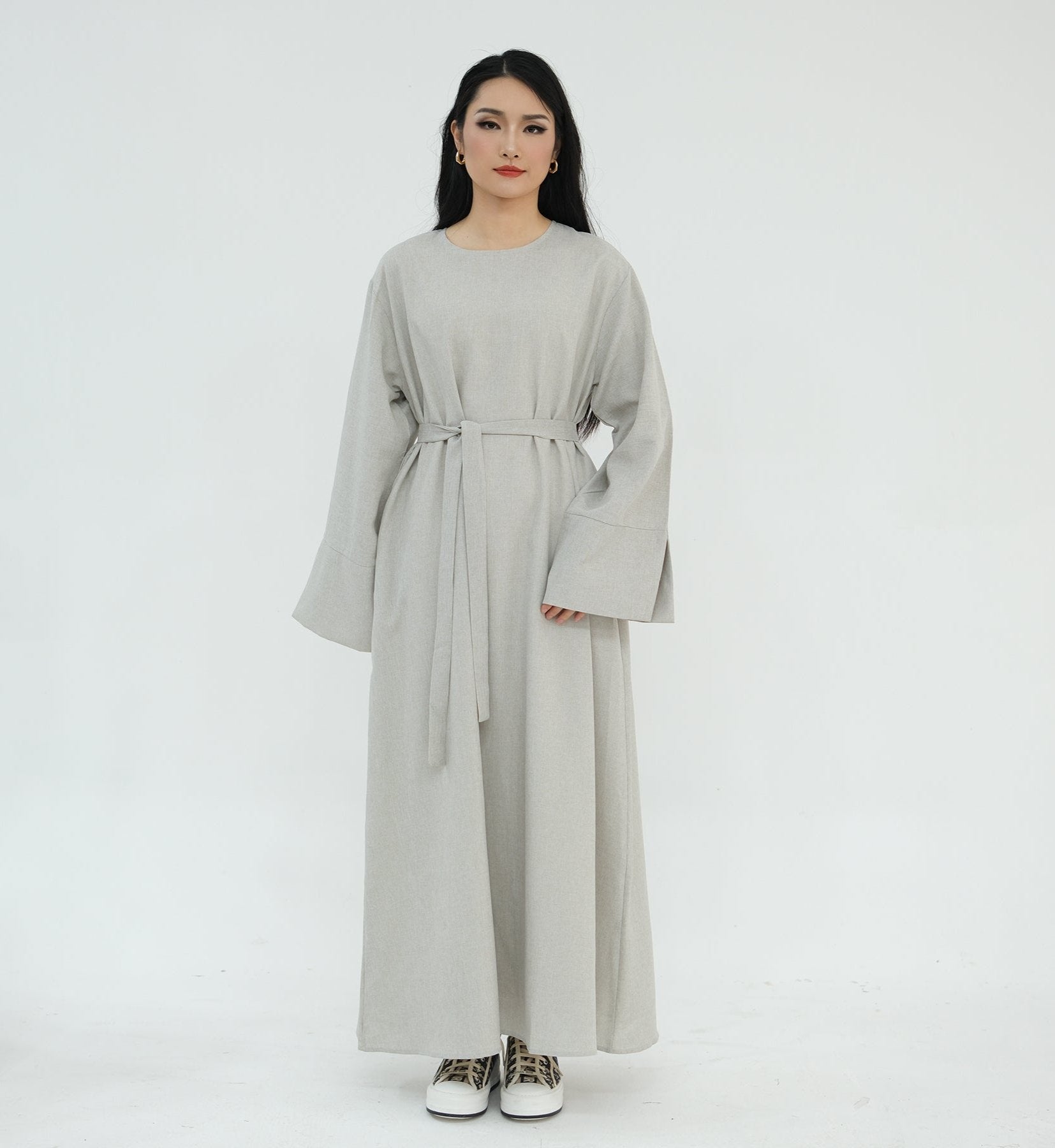 Heather Everyday Abaya Sand - Modest Muslim Dress for Women | Comfortable Daily Wear & Prayer Outfit | Perfect for Home, Mosque & Special Occasions