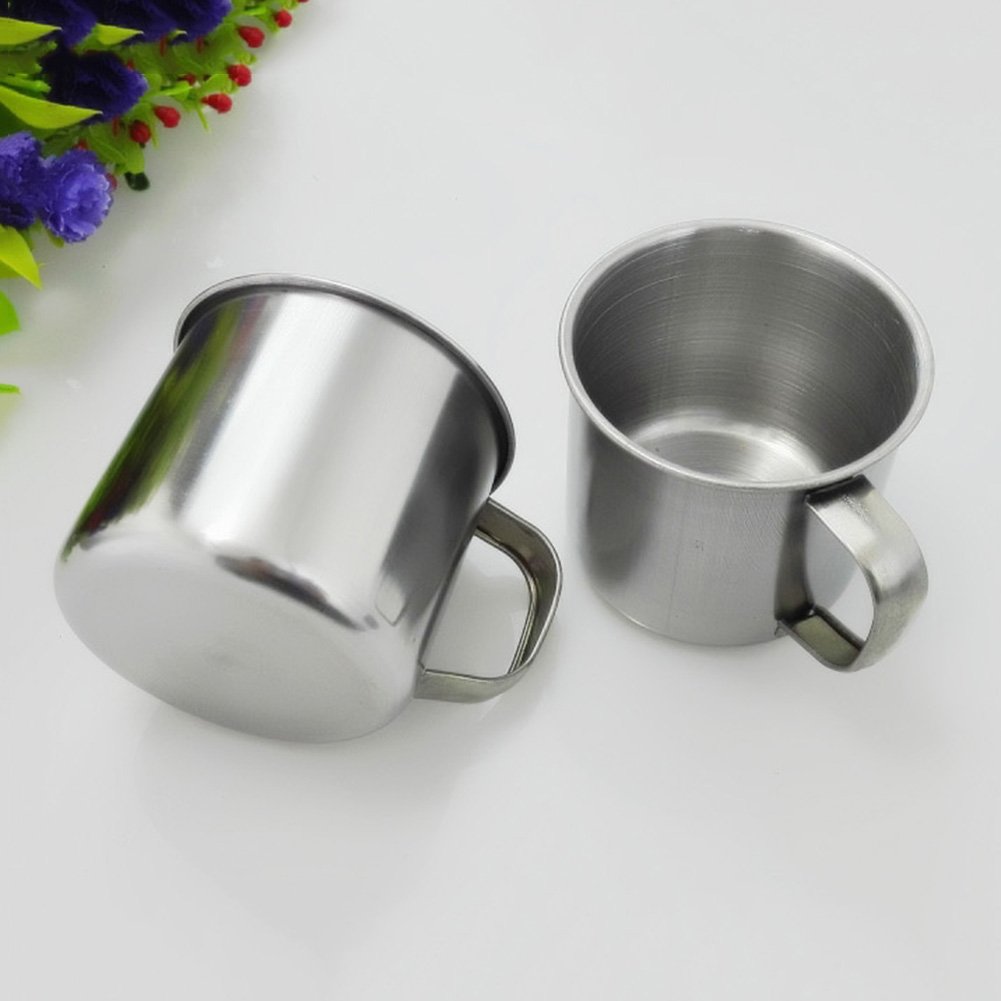 Premium Stainless Steel Travel Mug for Camping, Hiking & Outdoor Adventures - Insulated Coffee Cup with Handle for Hot/Cold Drinks - Perfect for Backpacking, Fishing Trips & Road Trips (Silver)