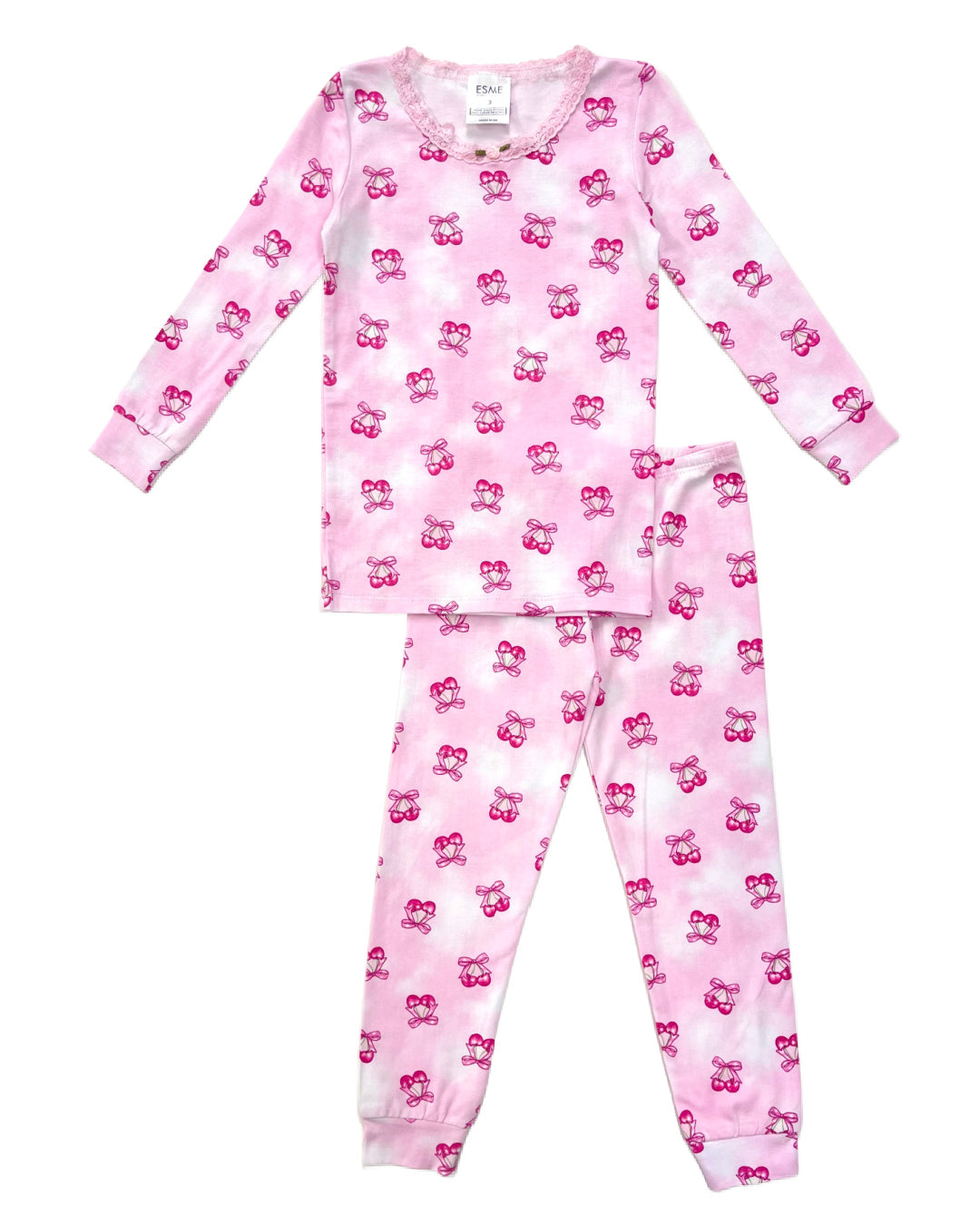 Sweet Cherry Full Length Set - Women's Elegant Loungewear for Home, Sleep & Relaxation | Soft & Comfortable Pajama Set for Cozy Nights & Self-Care Days