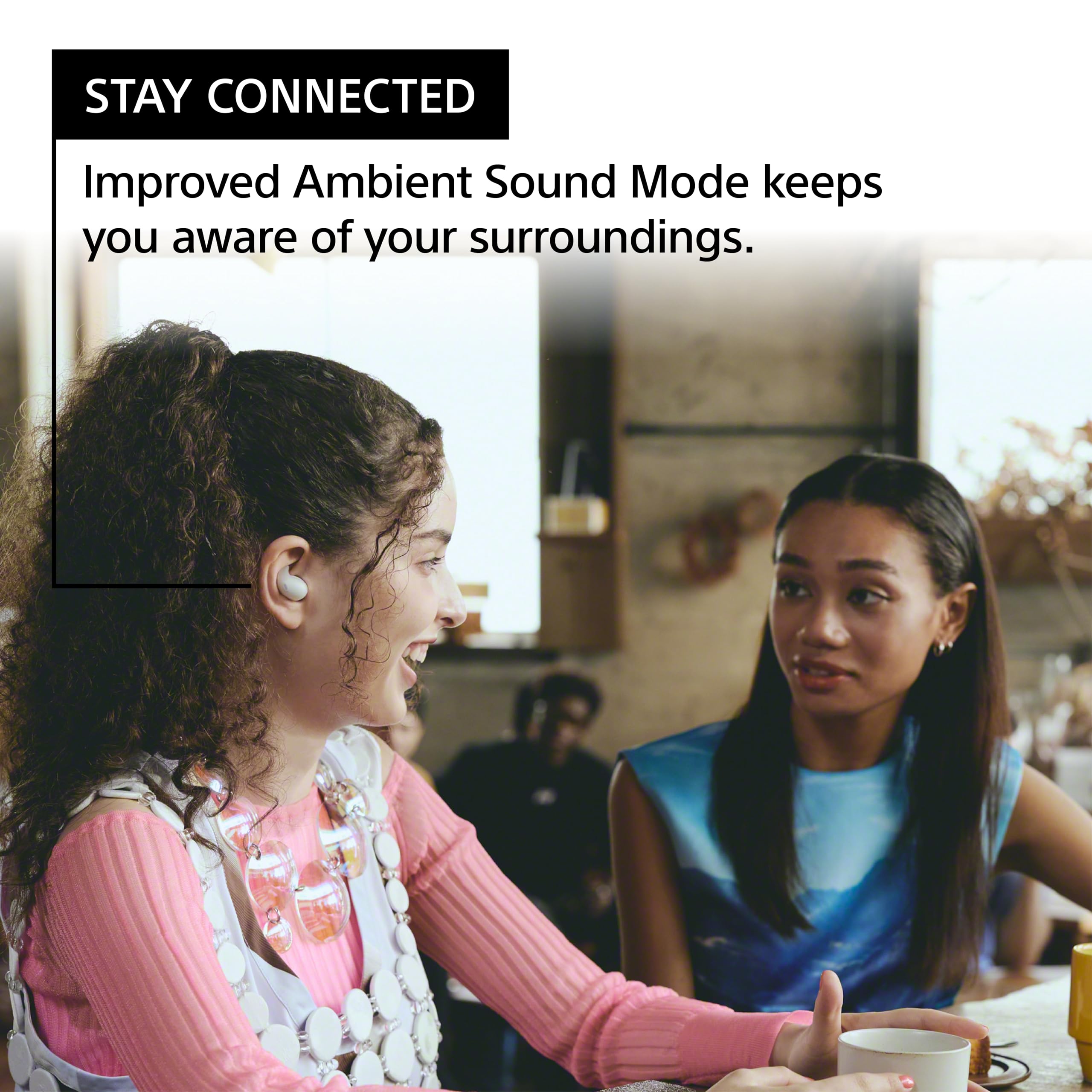 Sony LinkBuds Fit Truly Wireless Noise Canceling Earbuds - Small & Lightweight Bluetooth Headphones with Air Fitting Supporters, White - Perfect for Workouts, Commuting & Travel
