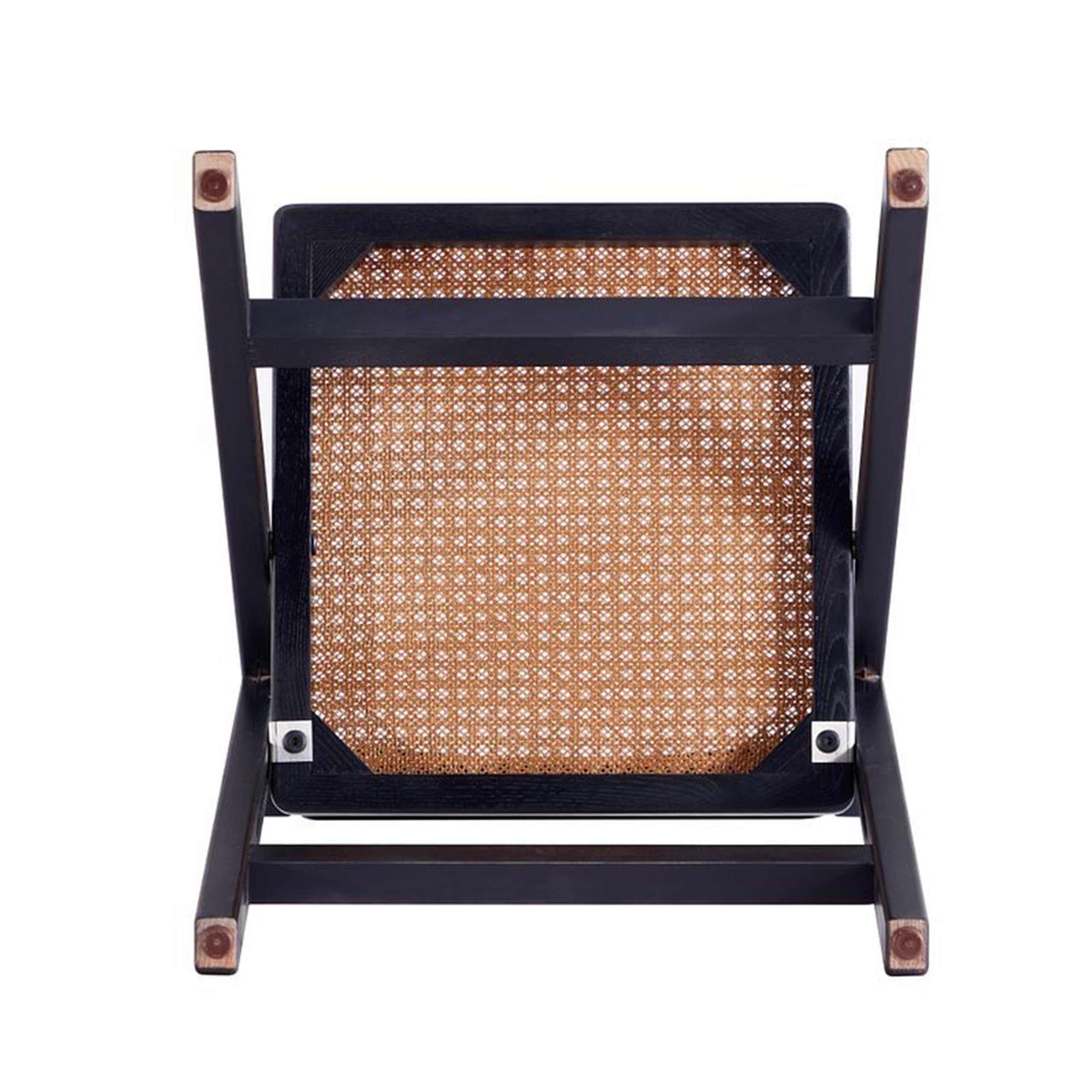 Manhattan Comfort Pullman Folding Rattan Wicker Cane Side Outdoor Dining Chair - Set of 2 in Black/Natural - Perfect for Dining Room, Patio, Restaurant, Bistro, Cafe and Pub - Ideal for Small Spaces, Outdoor Entertaining & Compact Seating Solutions