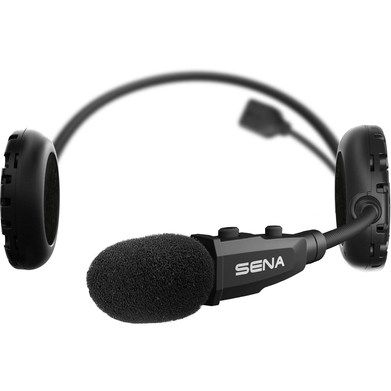Sena 3S Plus Boom Motorcycle Bluetooth Headset - Wireless Communication System for Riders, Black (Ideal for Motorcycle Tours, Group Riding & Hands-Free Calls)
