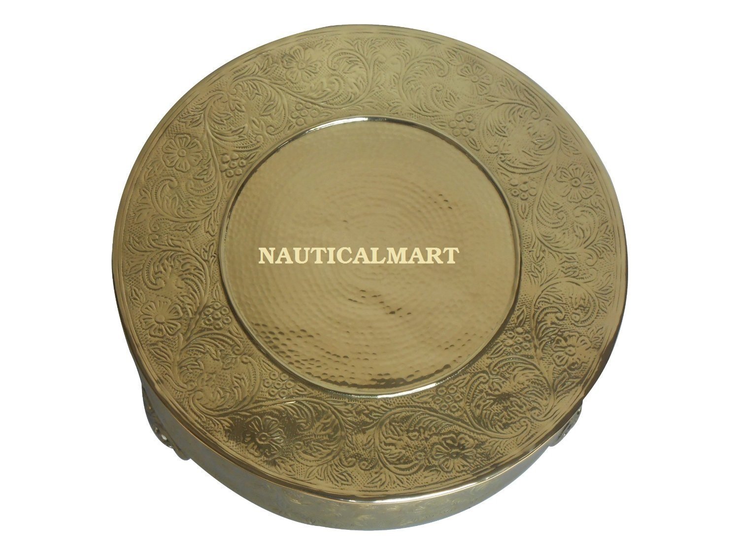 NauticalMart 20-Inch Round Classic Gold Cake Stand - Elegant Wedding, Birthday, and Dessert Display for Parties and Events