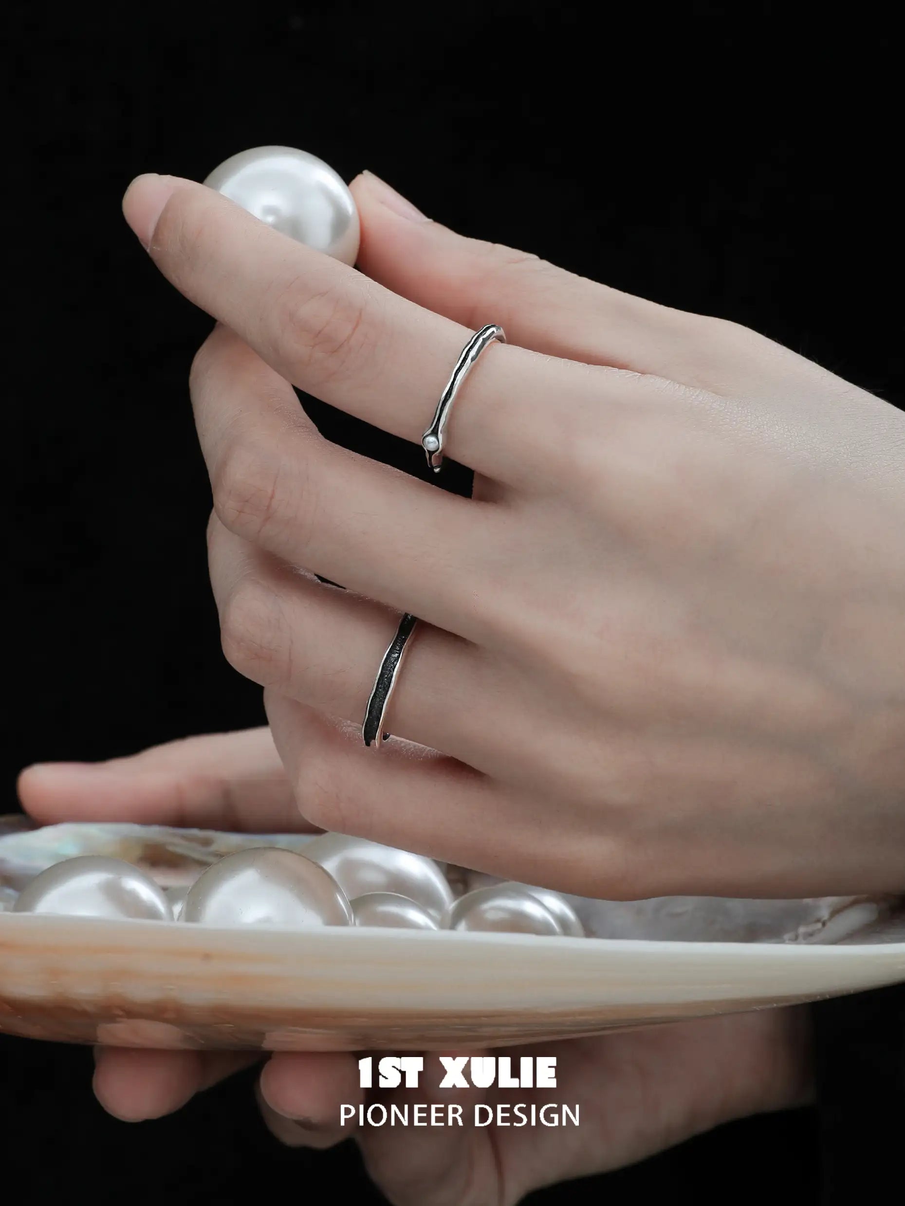 Tears of Mermaid S925 Sterling Silver Vintage Style Thin Ring for Women - Elegant Dainty Jewelry Gift for Birthday, Anniversary & Special Occasions