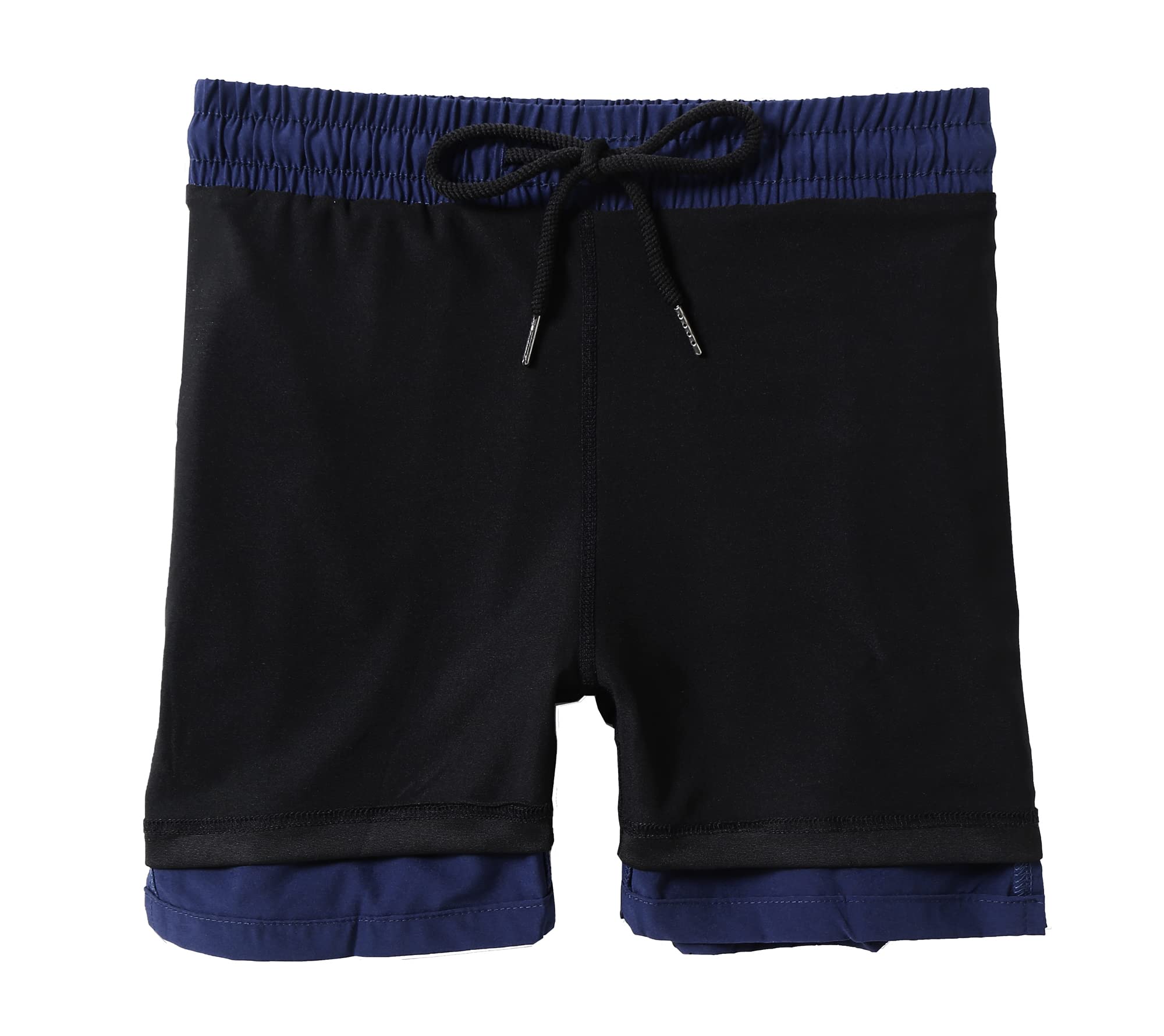 IRELIA 2 Pack Boys' Quick Dry Active Sports Shorts with Zipper Pocket & Reflective Strip - Compression Boxer Brief Liner - Perfect for Running, Soccer, Gym Workouts & Outdoor Play