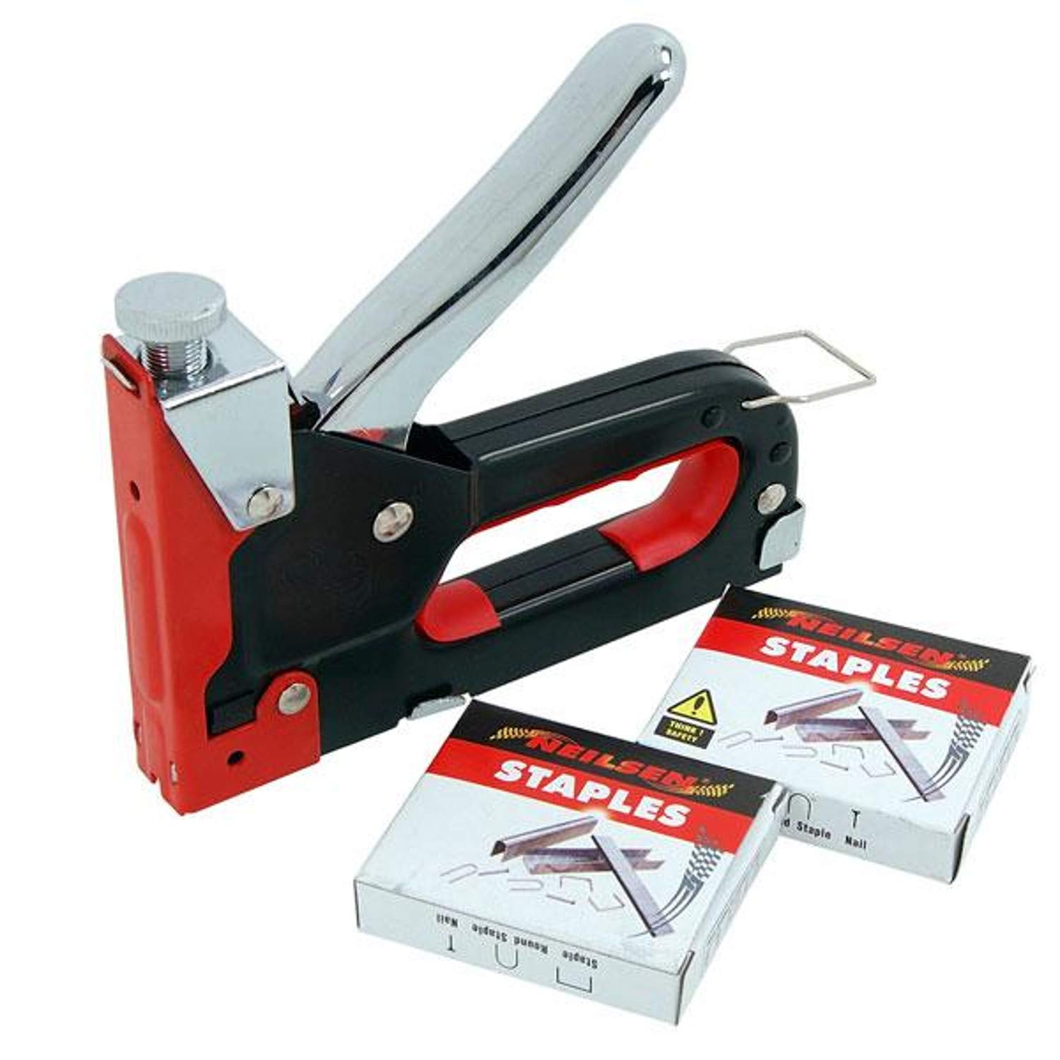 Heavy Duty Staple Gun - Professional Upholstery & Wood Stapler for Furniture, Carpentry, DIY Projects | CT1609 Staple Gun for Home Improvement, Crafting, and Woodworking