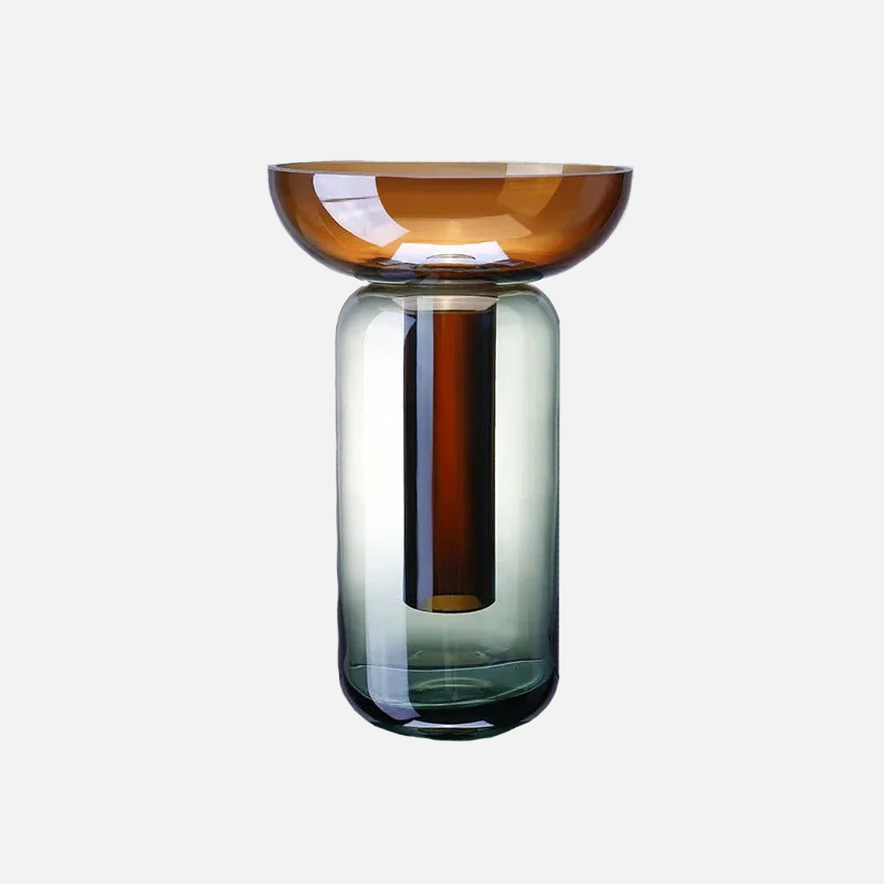 Modern Minimalist Glass Vase - Elegant Home Decor for Centerpieces, Wedding Flowers & Tabletop Arrangements