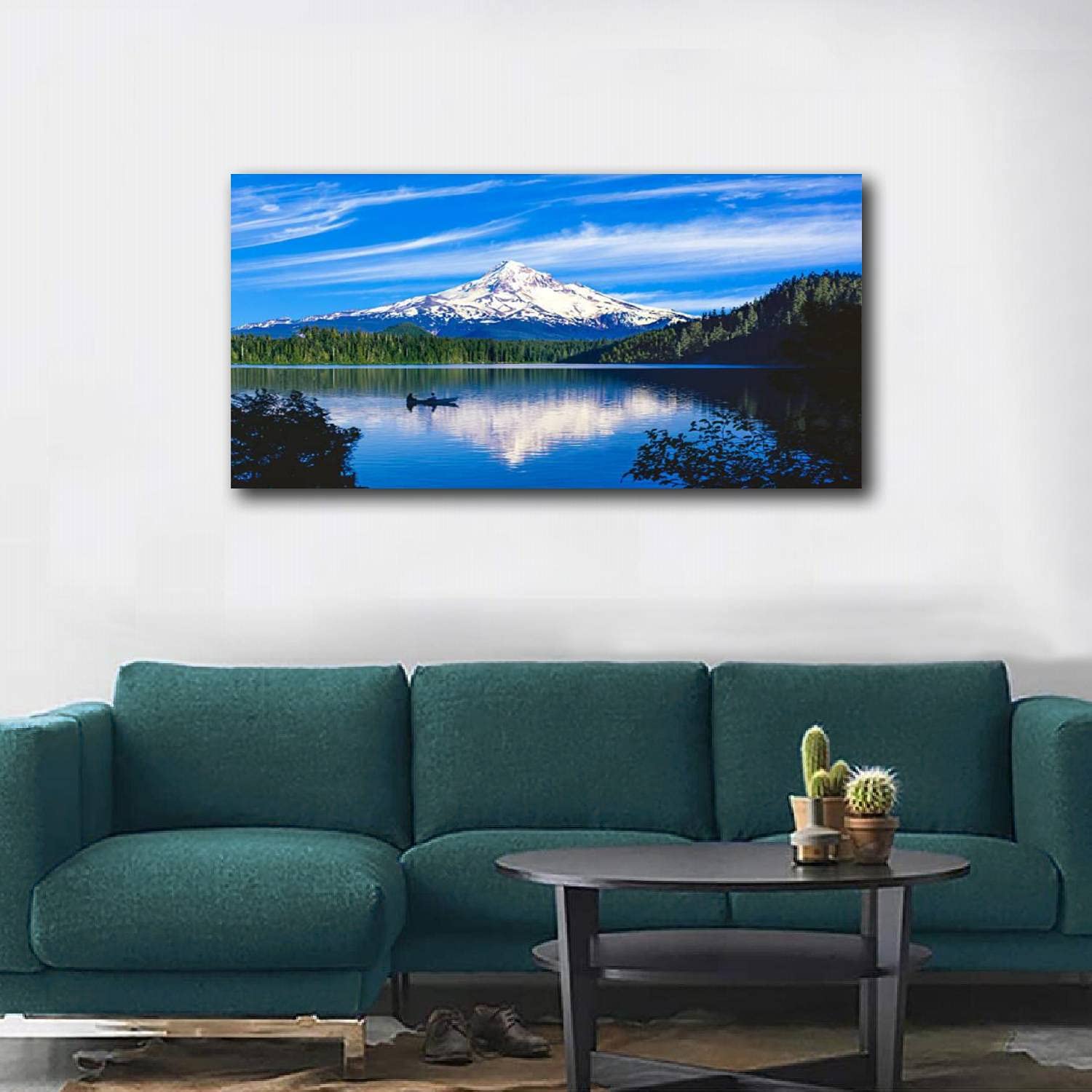 Spring Morning Reflection of Mt Hood OR Canvas Wall Art - Ready to Hang Photo Painting for Home, Bedroom, Bathroom, Living Room & Office Decor | Perfect for Nature Lovers & Pacific Northwest Inspired Interiors