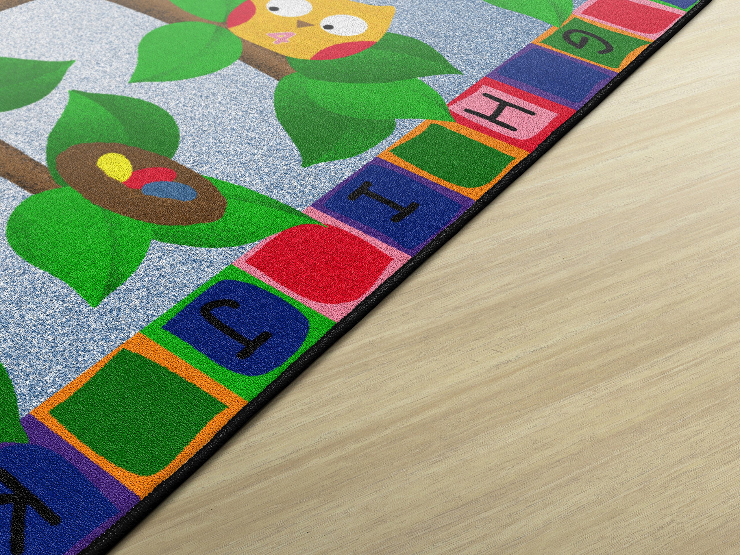 Alphabet Owls Educational Area Rug for Kids - 6' x 8'4