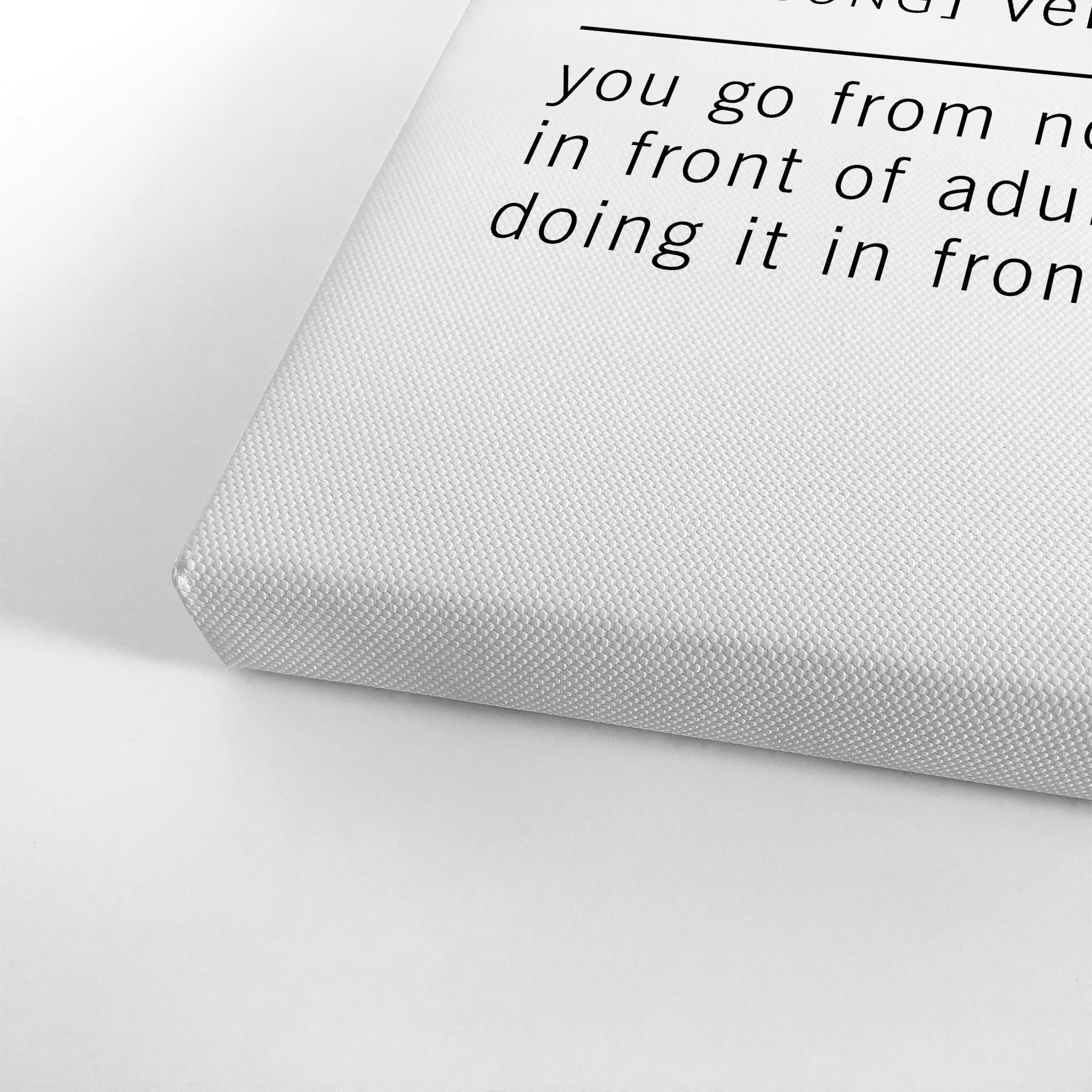 Funny Verb Noun Dictionary Definition Cursing Canvas Print - Inspirational Quote Wall Art for Office, Living Room, Bedroom & Bathroom - Ready to Hang Home Decor (36x24 Inches, Made in USA) - Perfect for Adding Humor to Your Space or as a Unique Gift Idea