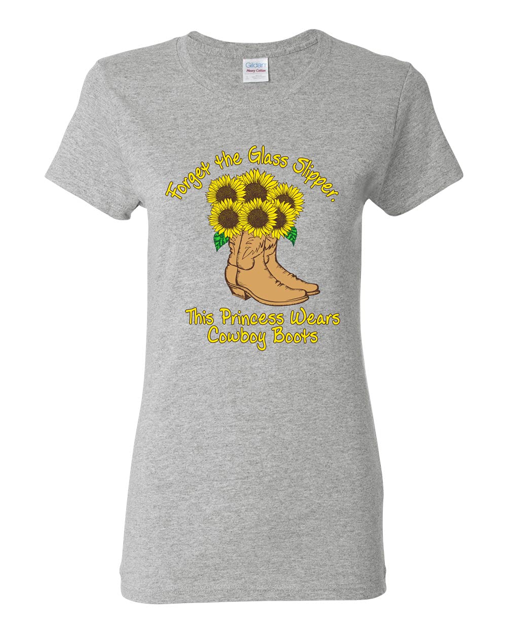 Princess Wears Cowboy Boots Graphic T-Shirt for Women - Trendy Pop Culture Tee for Casual Wear, Concerts & Western Theme Parties