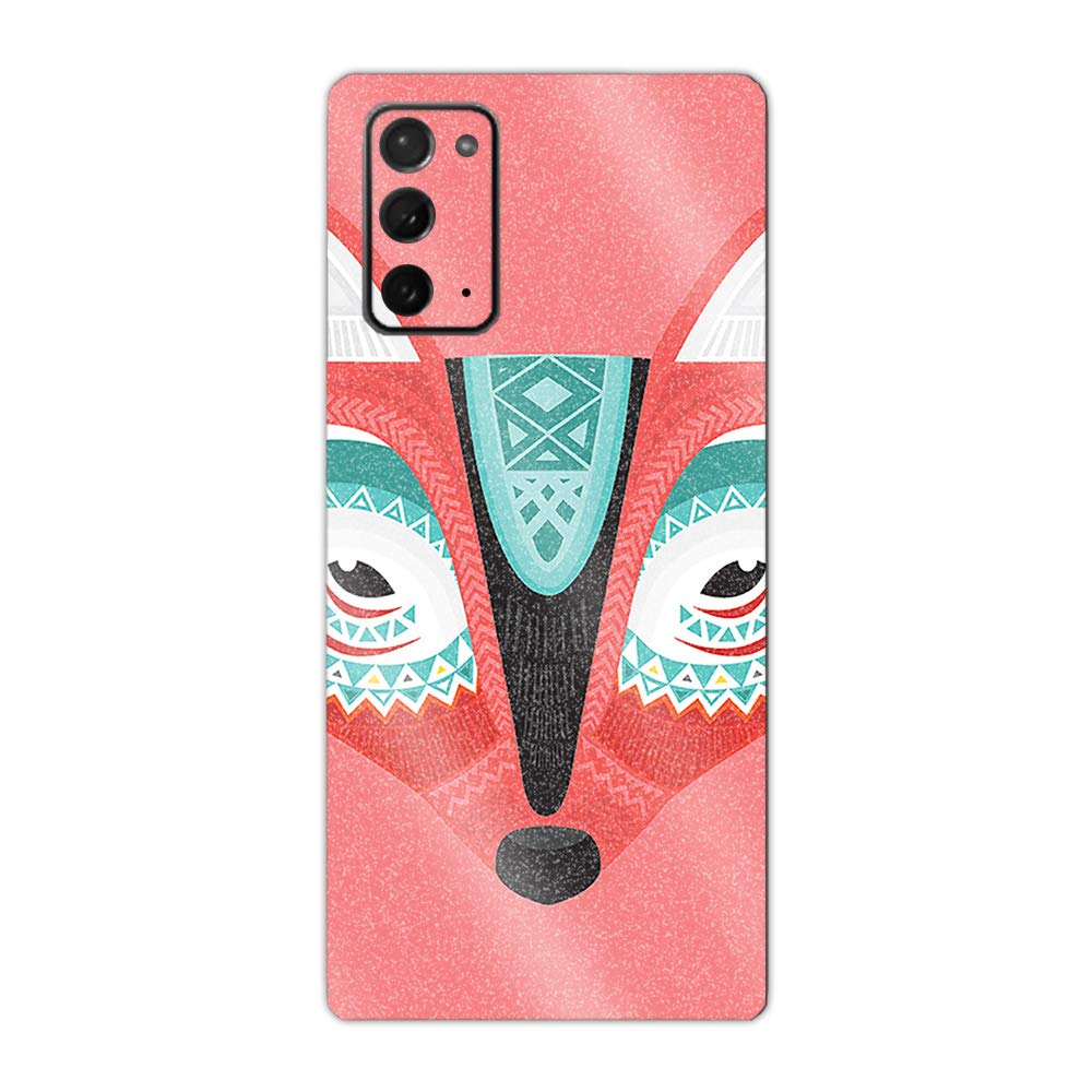 MightySkins Glossy Glitter Skin Cover for Samsung Galaxy Note 20 5G - Aztec Fox Design | Protective & Durable High-Gloss Finish | Easy to Apply & Remove | Made in USA | Perfect for Daily Use, Travel & Customizing Your Phone Style