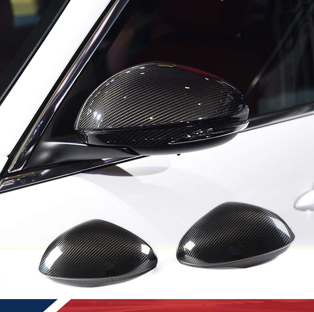 Premium Carbon Fiber Mirror Covers for Alfa Romeo Giulia Sedan (2015-2018) - OEM Style Side Mirror Caps | Enhances Vehicle Appearance & Protection | Perfect for Car Enthusiasts & Custom Upgrades