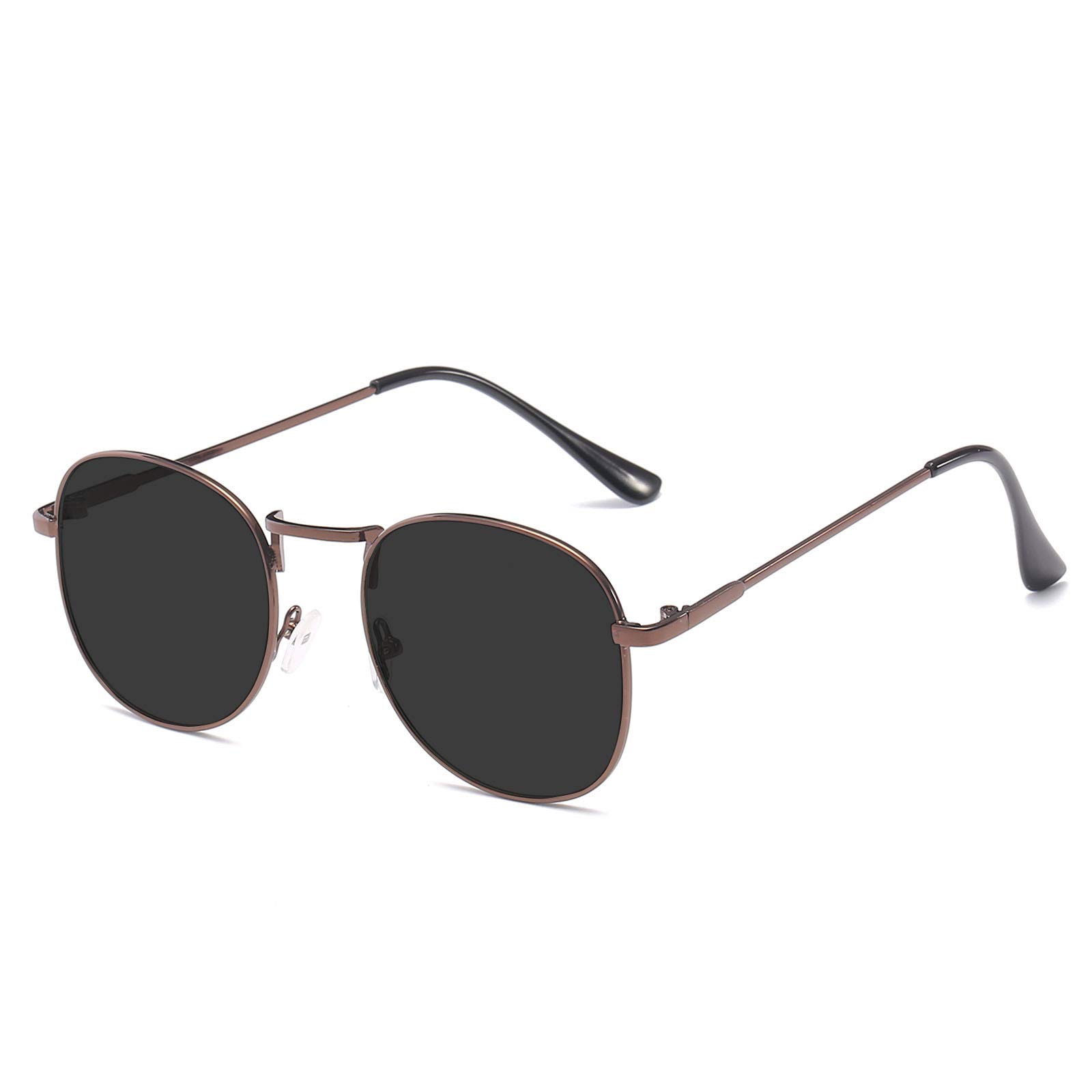 Naikomly Retro Vintage Round Metal Frame Myopia Glasses for Men & Women - Clear Vision for Reading, Driving & Computer Work