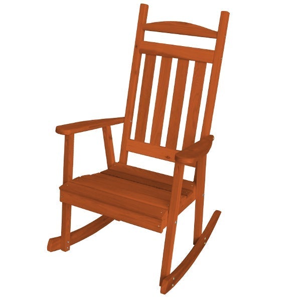 Premium Western Red Cedar Classic Porch Rocker - Handcrafted Outdoor Rocking Chair for Patio, Garden & Front Porch Relaxation