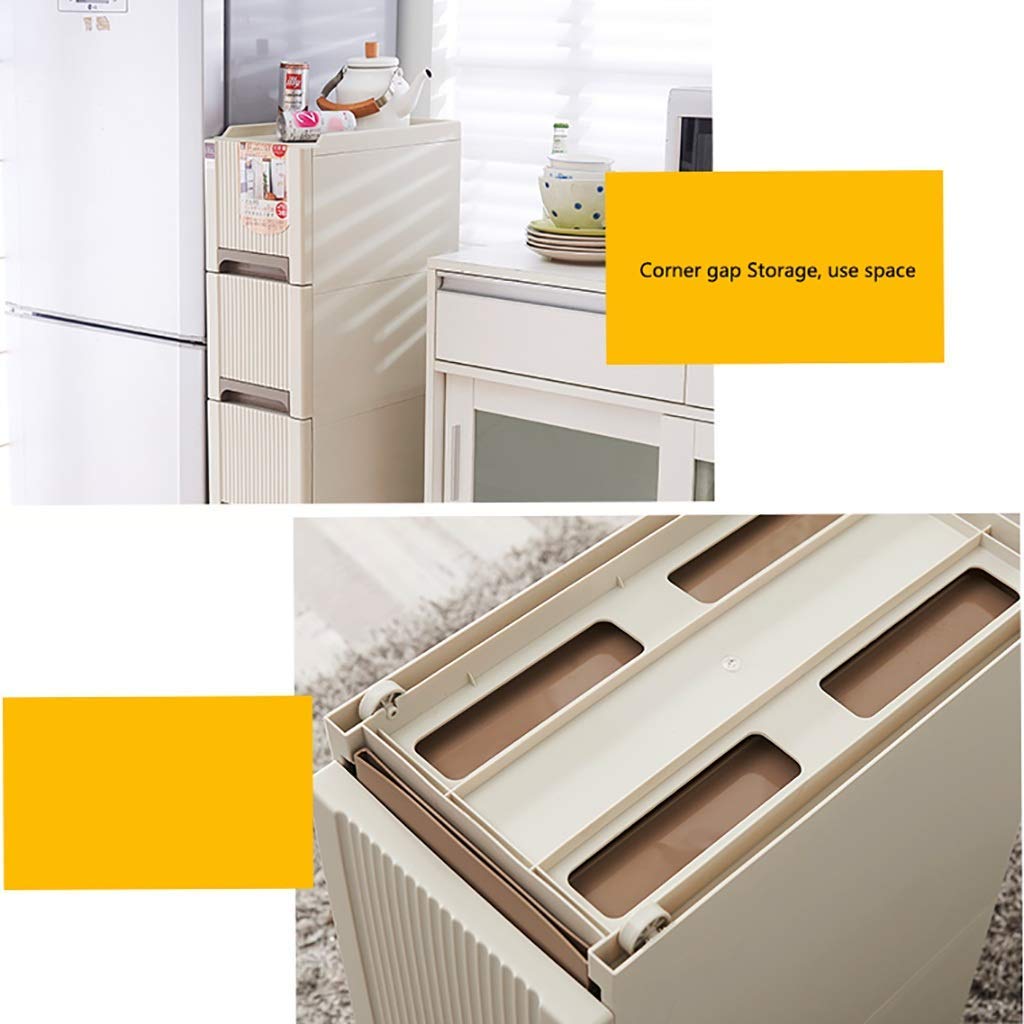 Multifunctional Rolling File Storage Cabinet with Wheels - Office, Kitchen, Bathroom, Living Room Organizer for Files, Quilts, and Refrigerator Side Storage