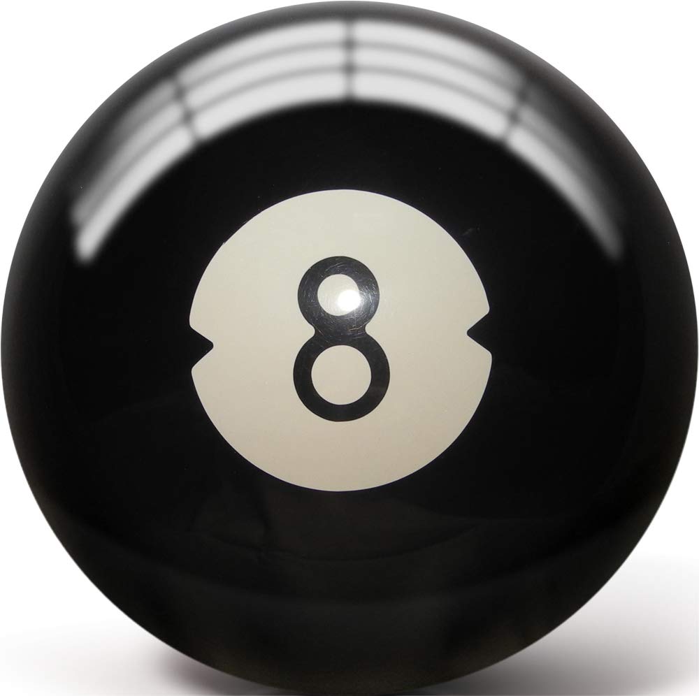 Premium Clear 8 Ball Billiard Bowling Ball - Professional Pyramid Design for Bowling & Pool Games - Perfect for Sports Bars, Game Rooms & Home Entertainment