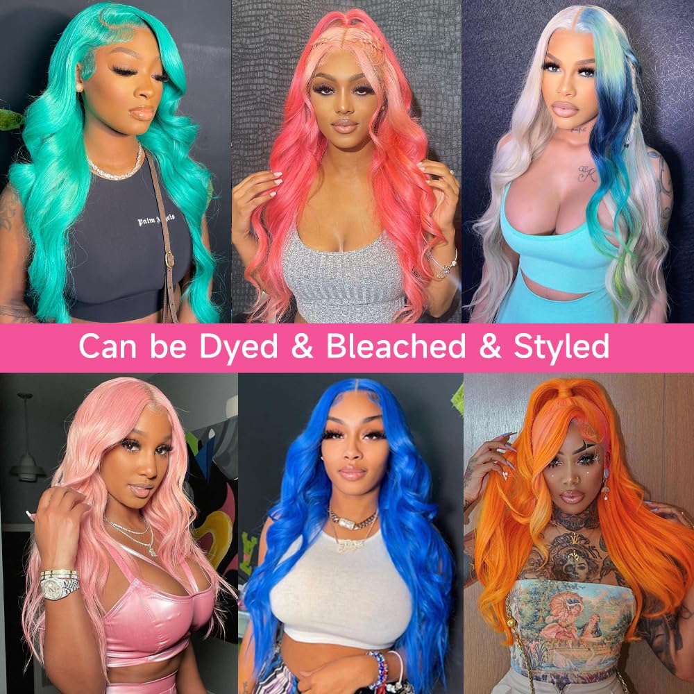 613 Lace Front Wig Human Hair 13x6 Body Wave 28 Inch Blonde HD Lace Frontal Wig - 200% Density, Pre-Plucked with Baby Hair, Glueless & Breathable - Perfect for Daily Wear, Cosplay, Parties & Special Occasions