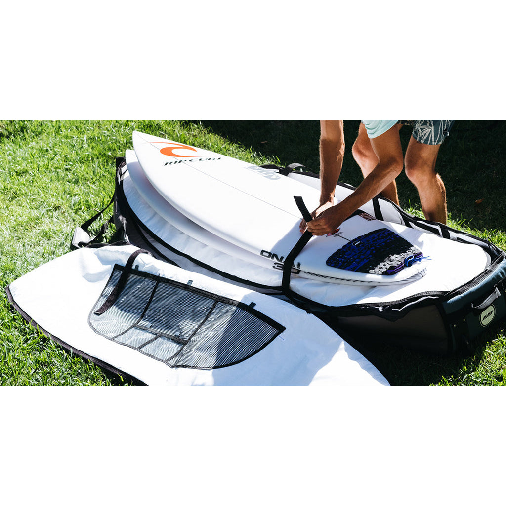 Pro Lite Wheeled Coffin 7'0 Surfboard Travel Bag - Navy/Gray Waterproof Storage for 3-4 Boards | Perfect for Surf Trips & Airline Travel